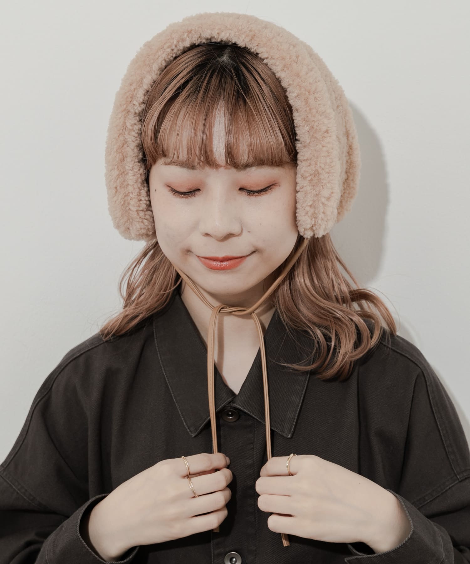 ストラップボアイヤーマフ BEG -