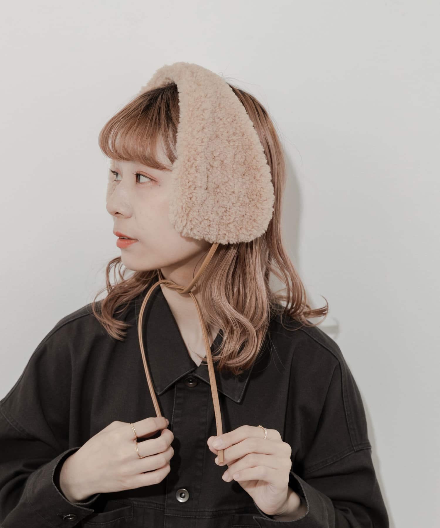 ストラップボアイヤーマフ BEG -