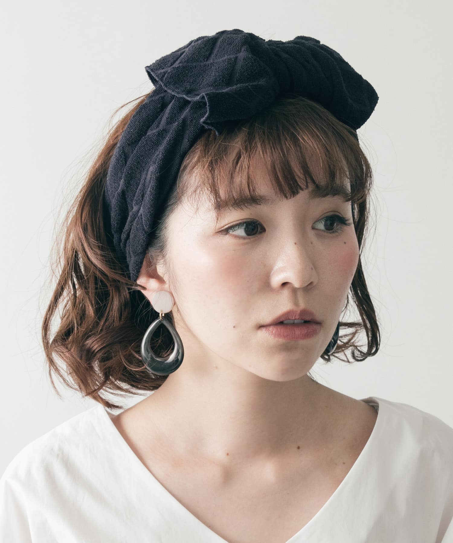 ボリュームガラパイルターバン∴ NVY -