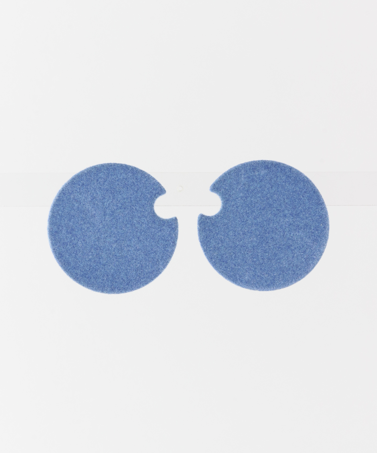 フロッキーマルプレートイヤリング∴