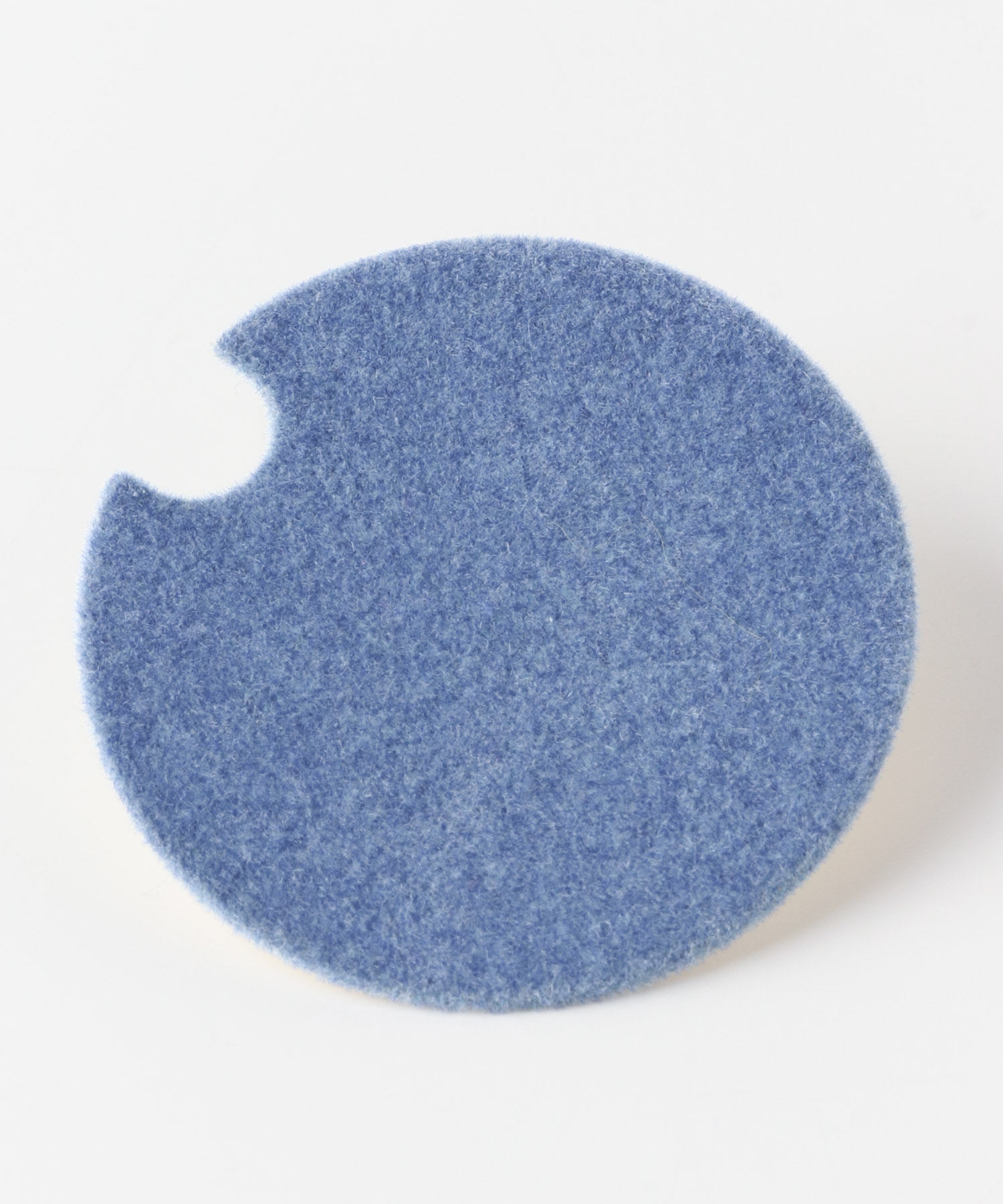 フロッキーマルプレートイヤリング∴ BLU -