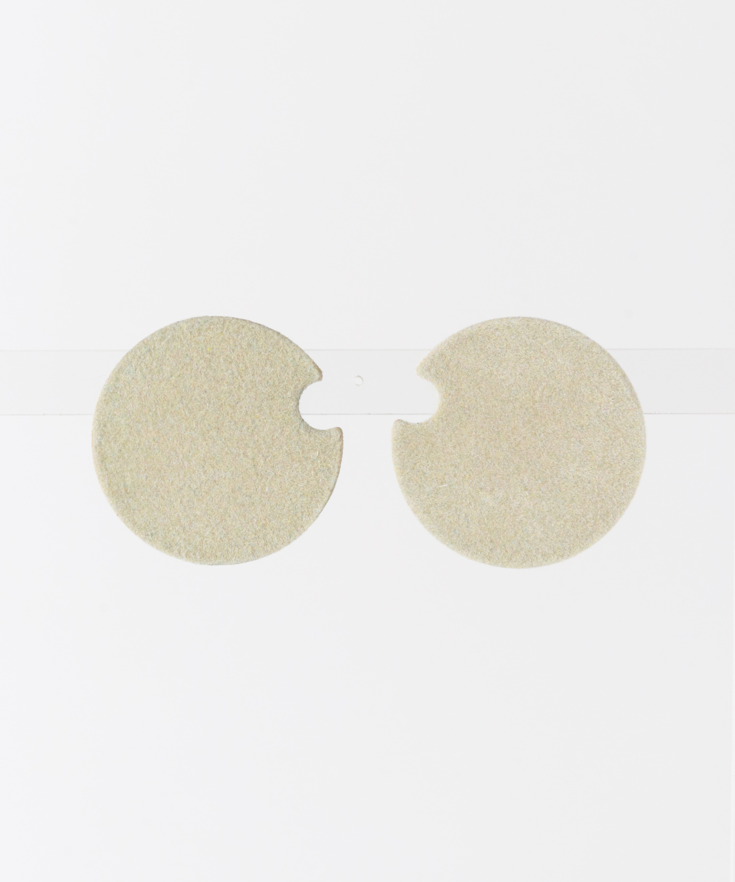 フロッキーマルプレートイヤリング∴ GRY -