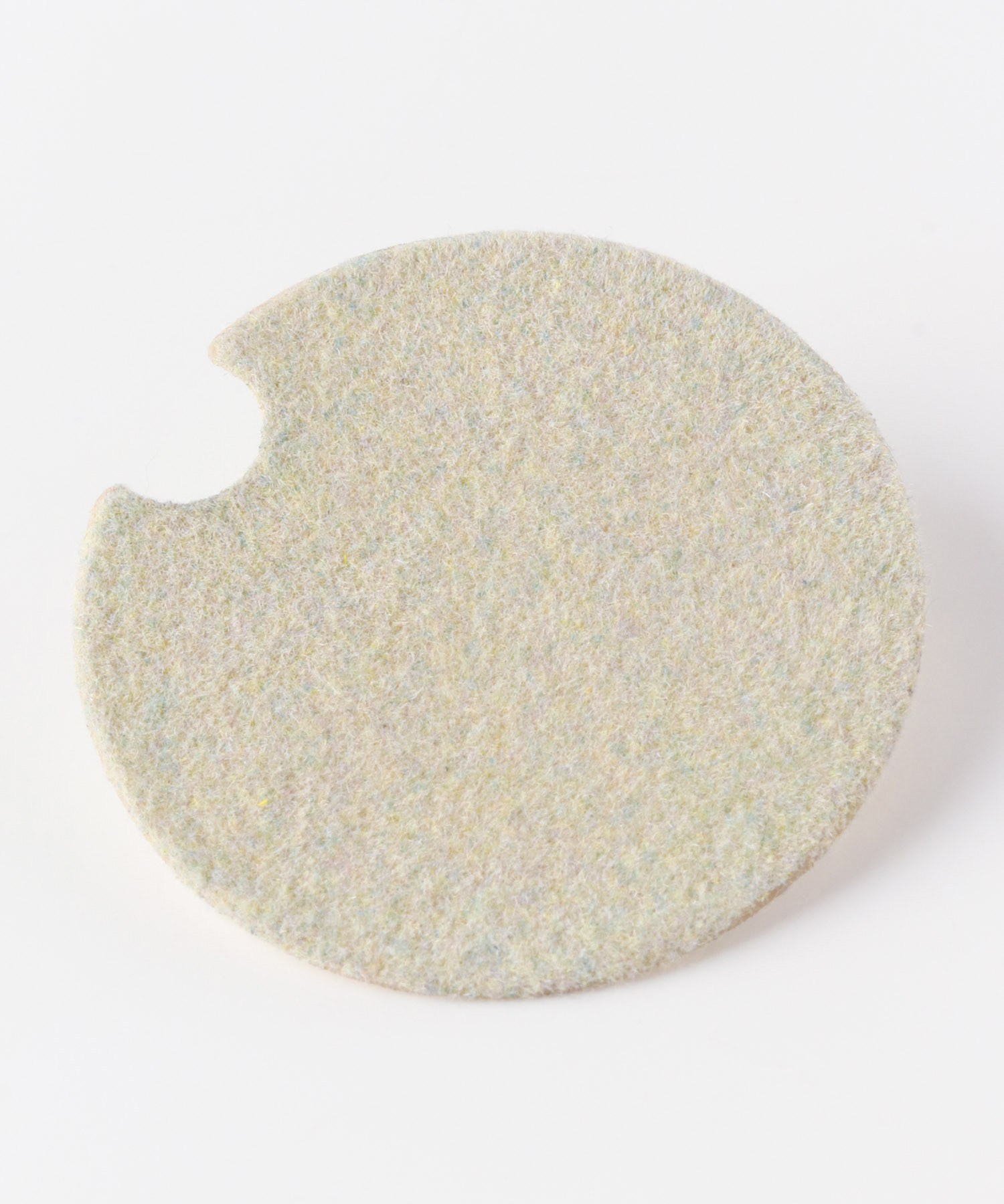 フロッキーマルプレートイヤリング∴ GRY -