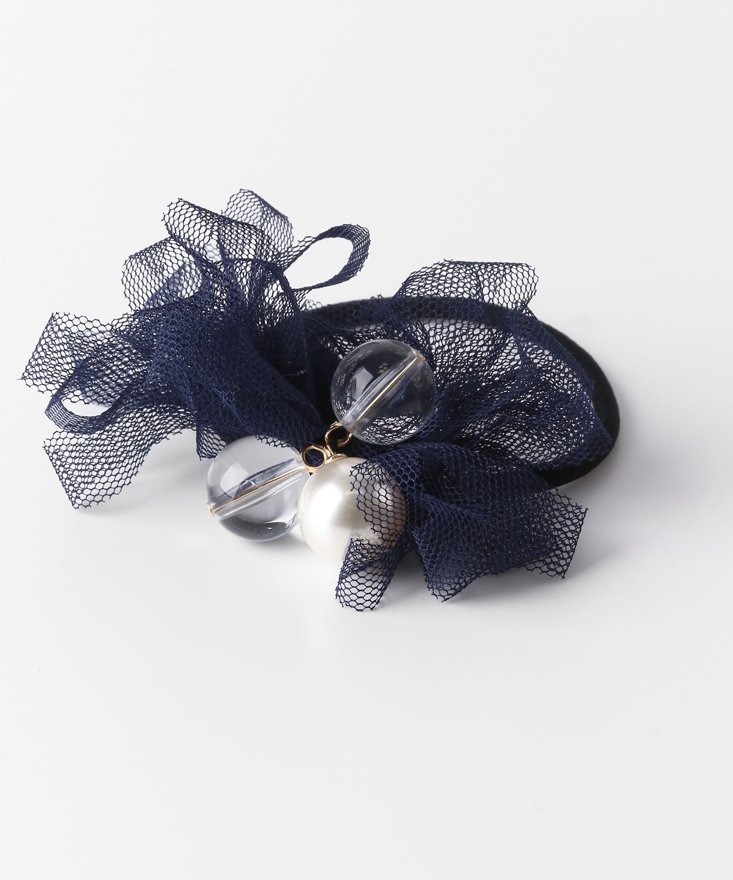 チュールパールポニー NVY -