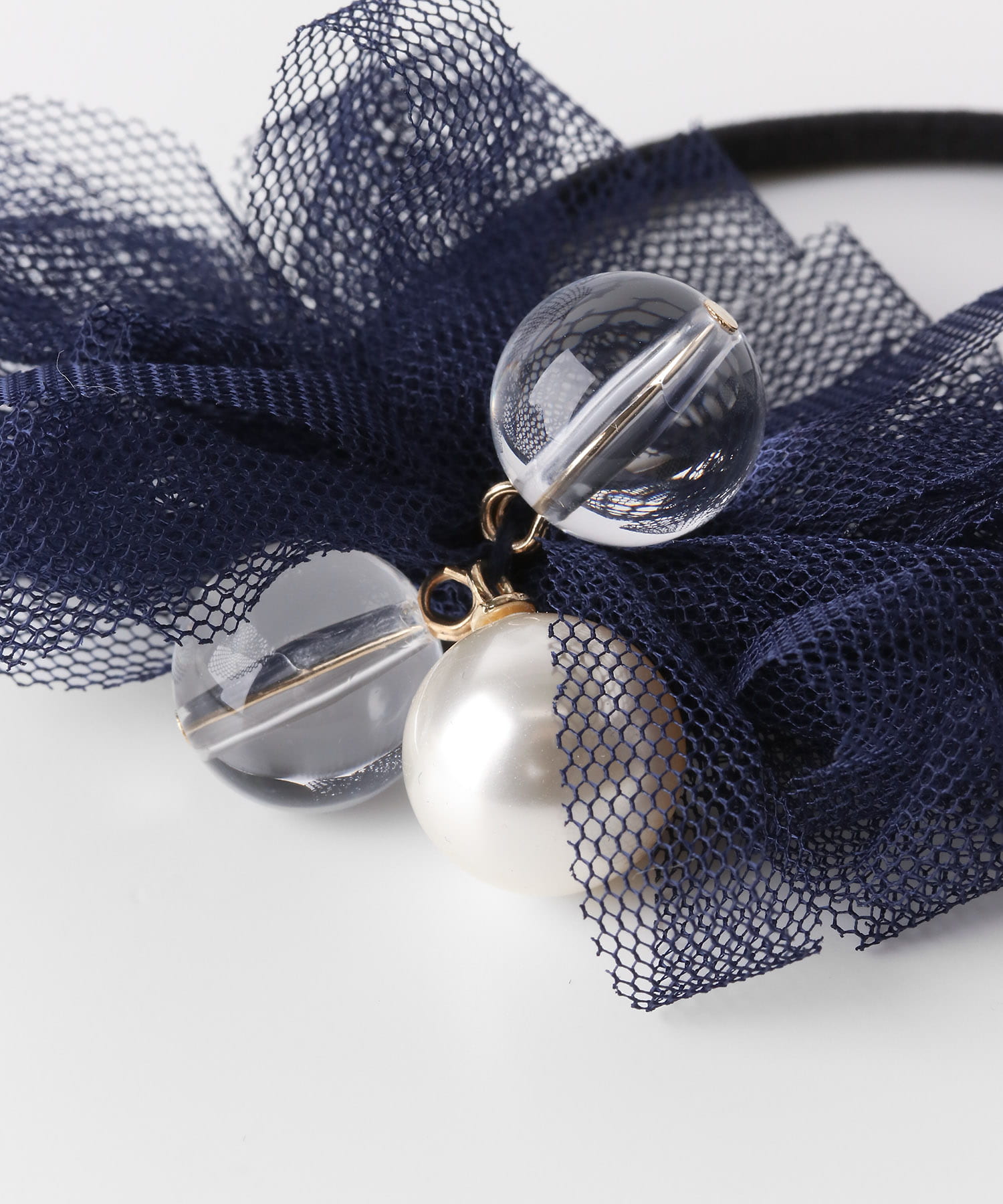 チュールパールポニー NVY -