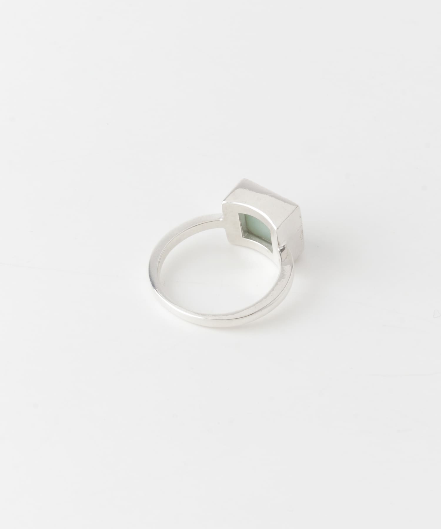 SMELLY so’　square amazonite ring SL/GR 11