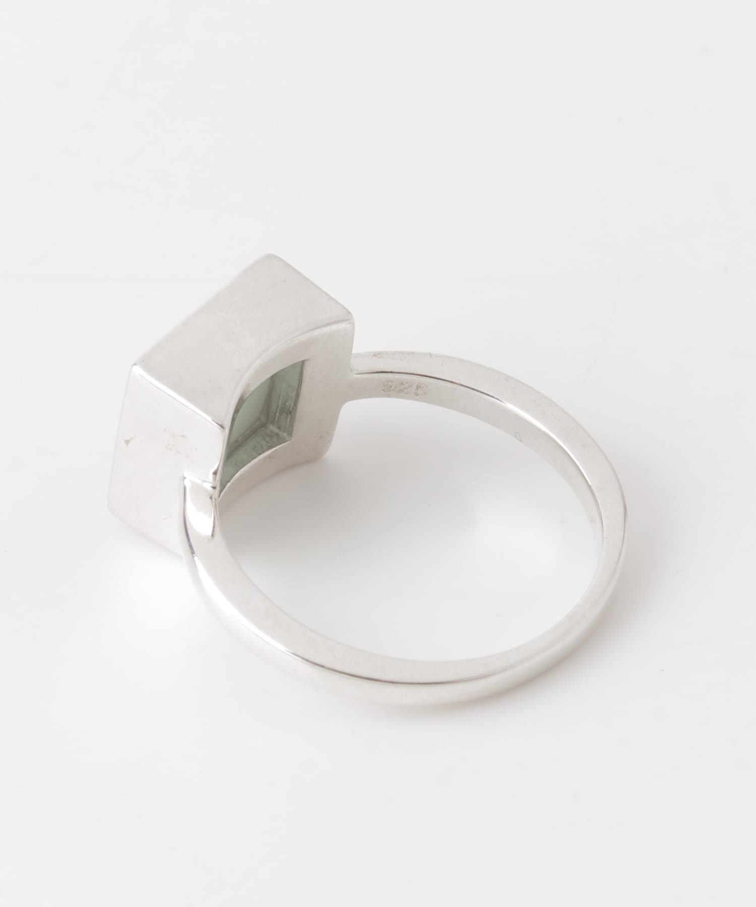 SMELLY so’　square amazonite ring SL/GR 11