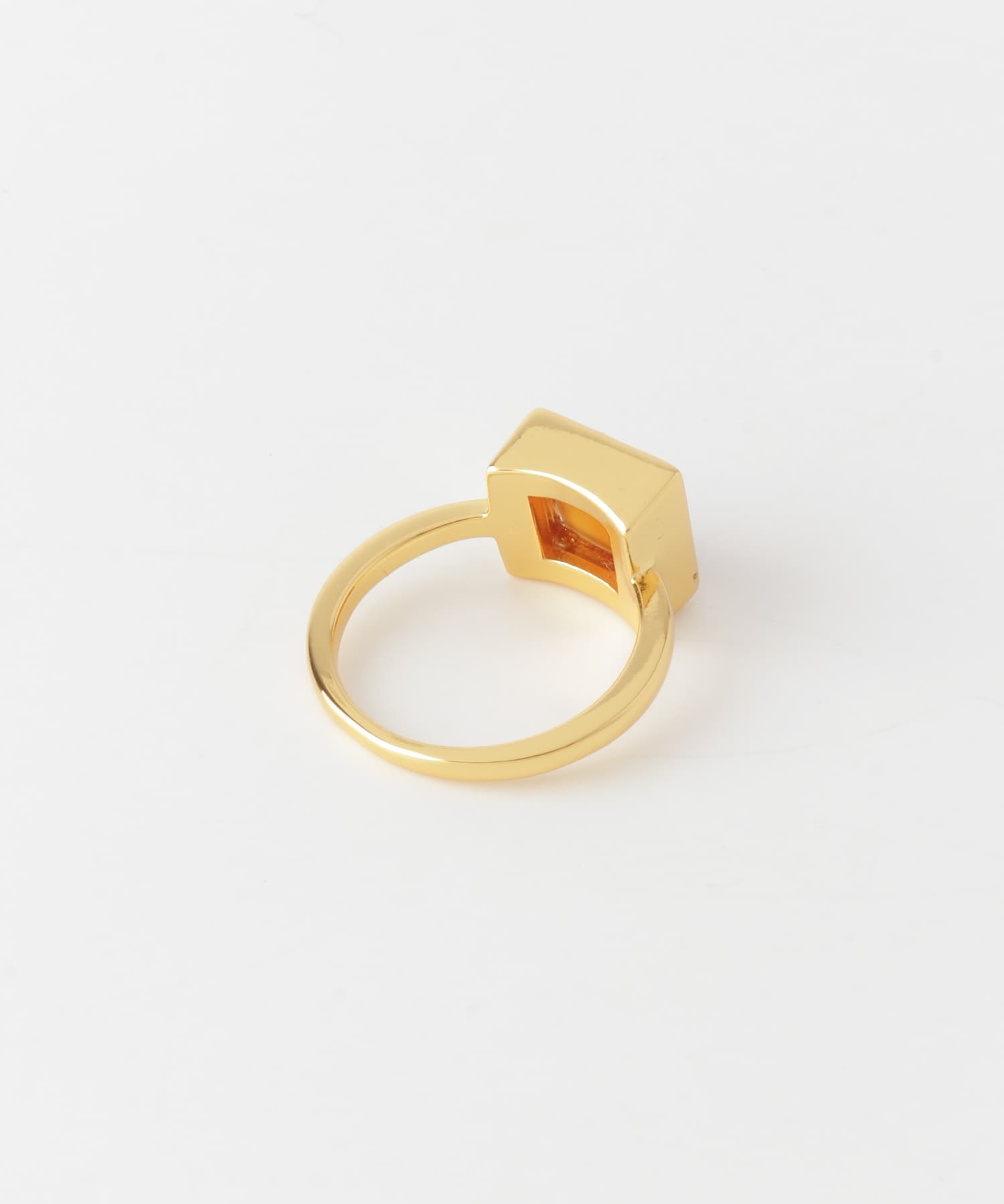 SMELLY so’　square carnelian ring GD/RE 11