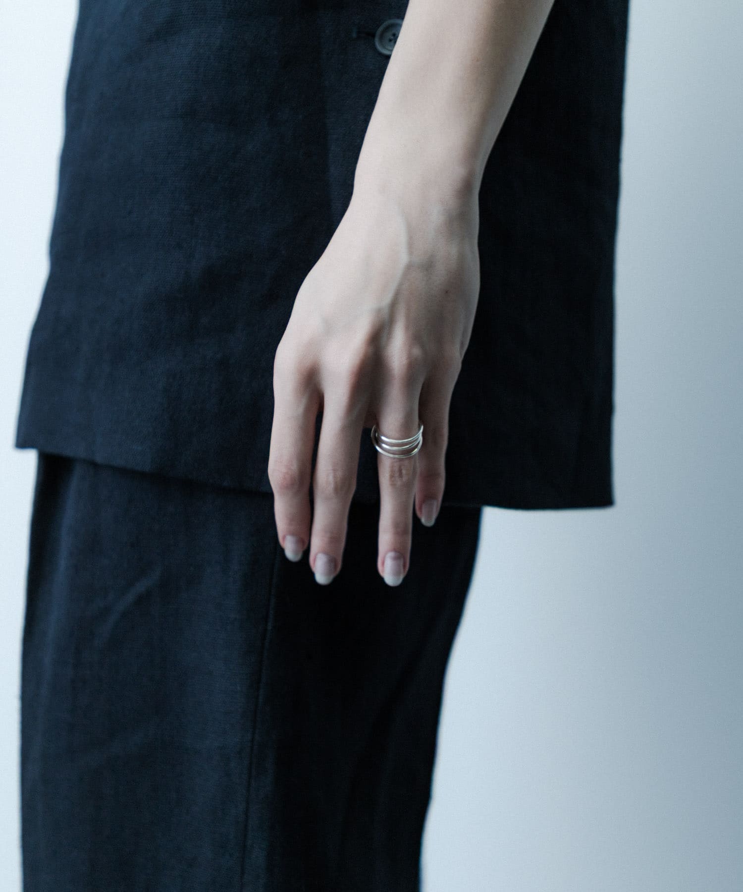 SMELLY so’　narrow line ring SLV 13