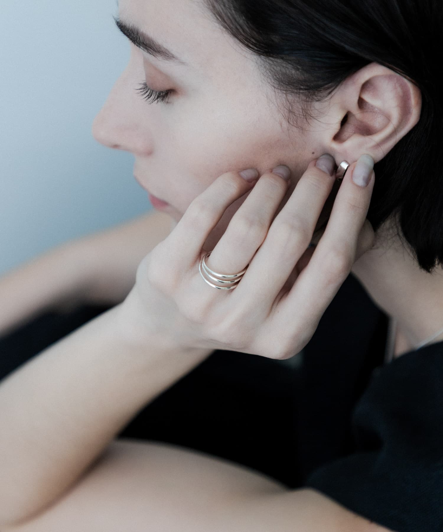SMELLY so’　narrow line ring SLV 13