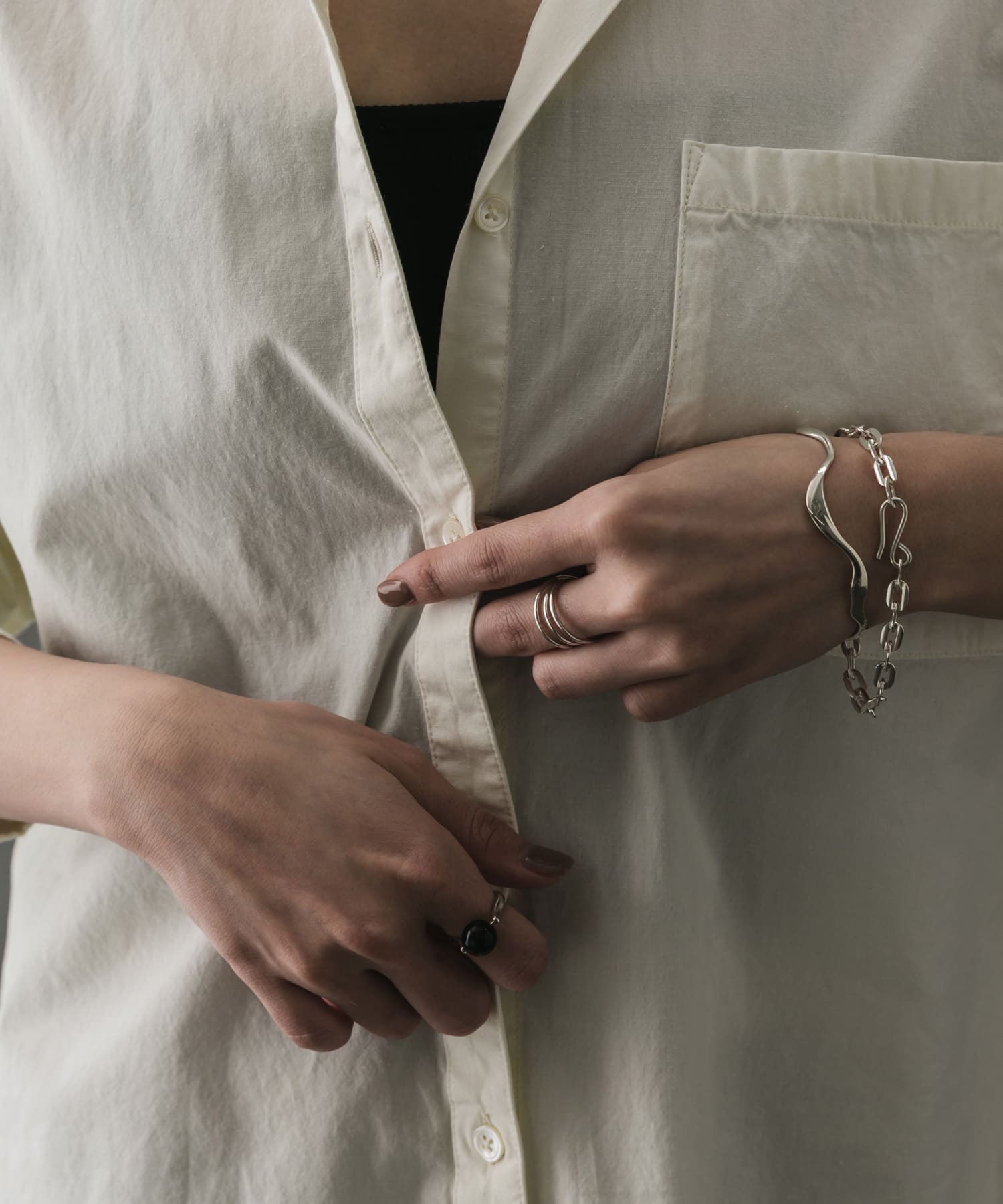 SMELLY so’　narrow line ring SLV 13