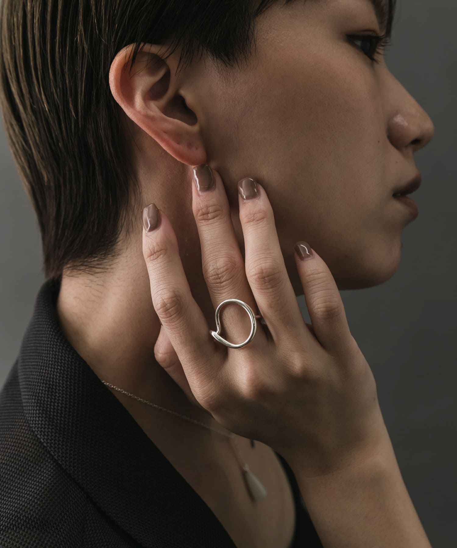 SMELLY so’　loosely circle ring SLV 11