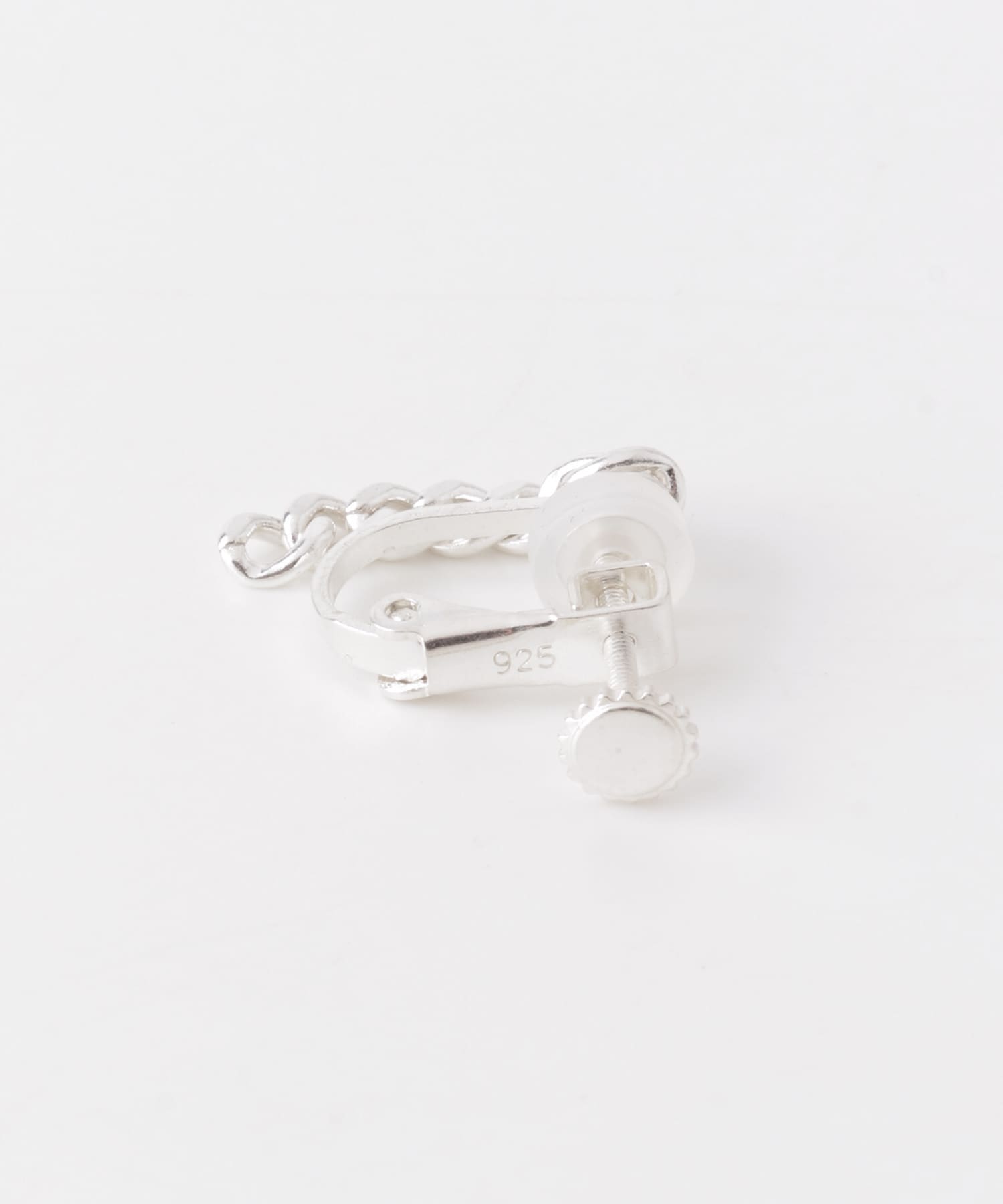 SMELLY so’　asymmetry chain earring SLV -