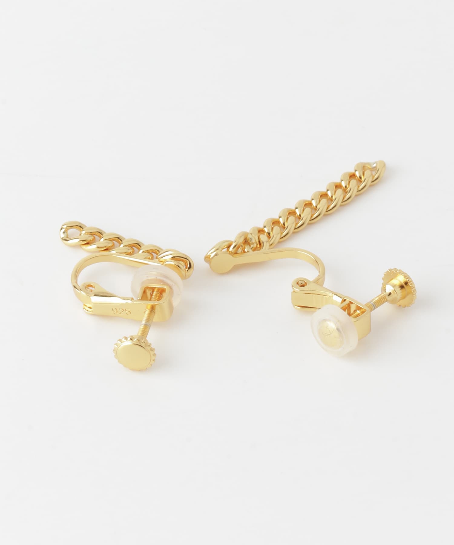 SMELLY so’　asymmetry chain earring GLD -