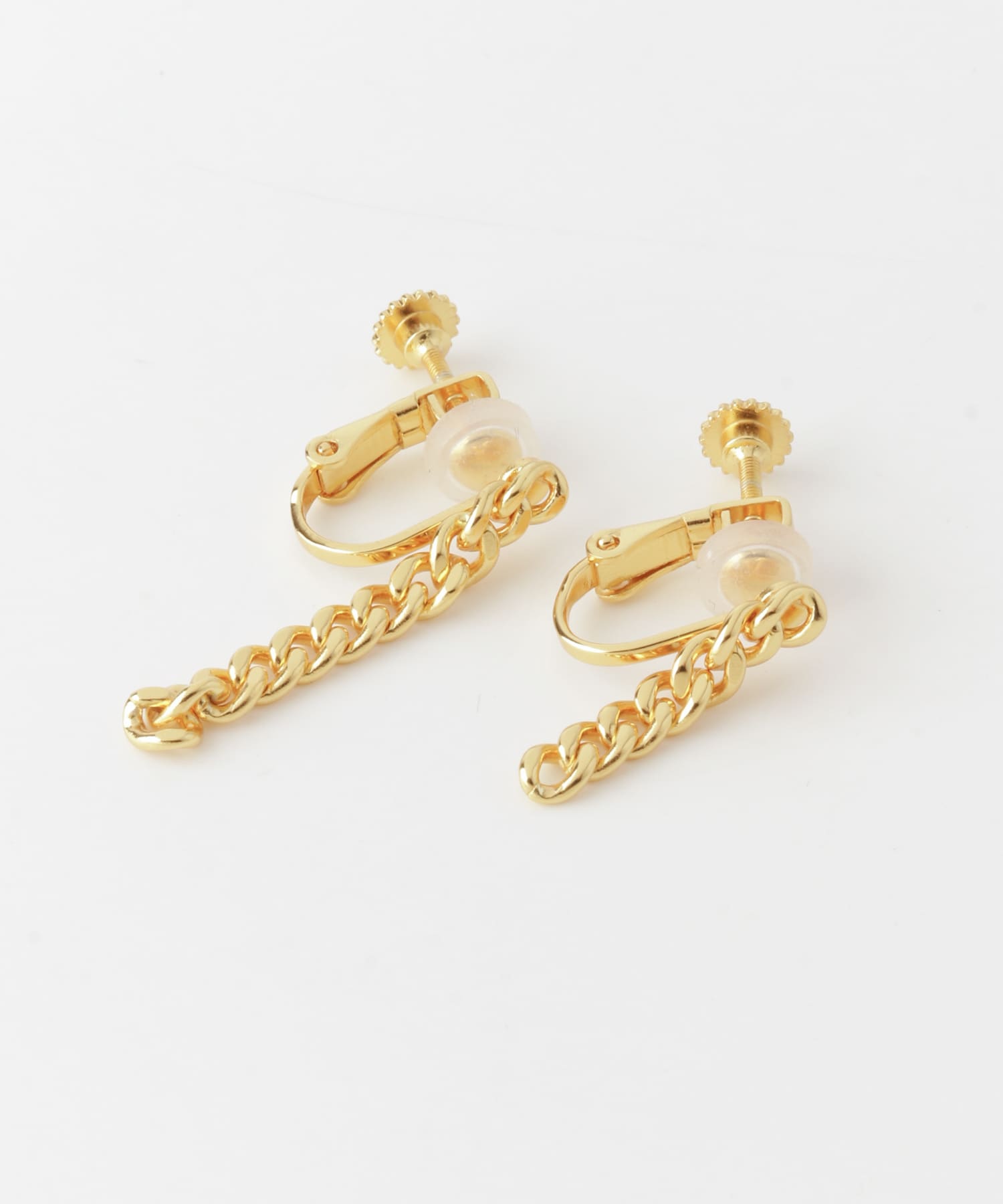 SMELLY so’　asymmetry chain earring GLD -