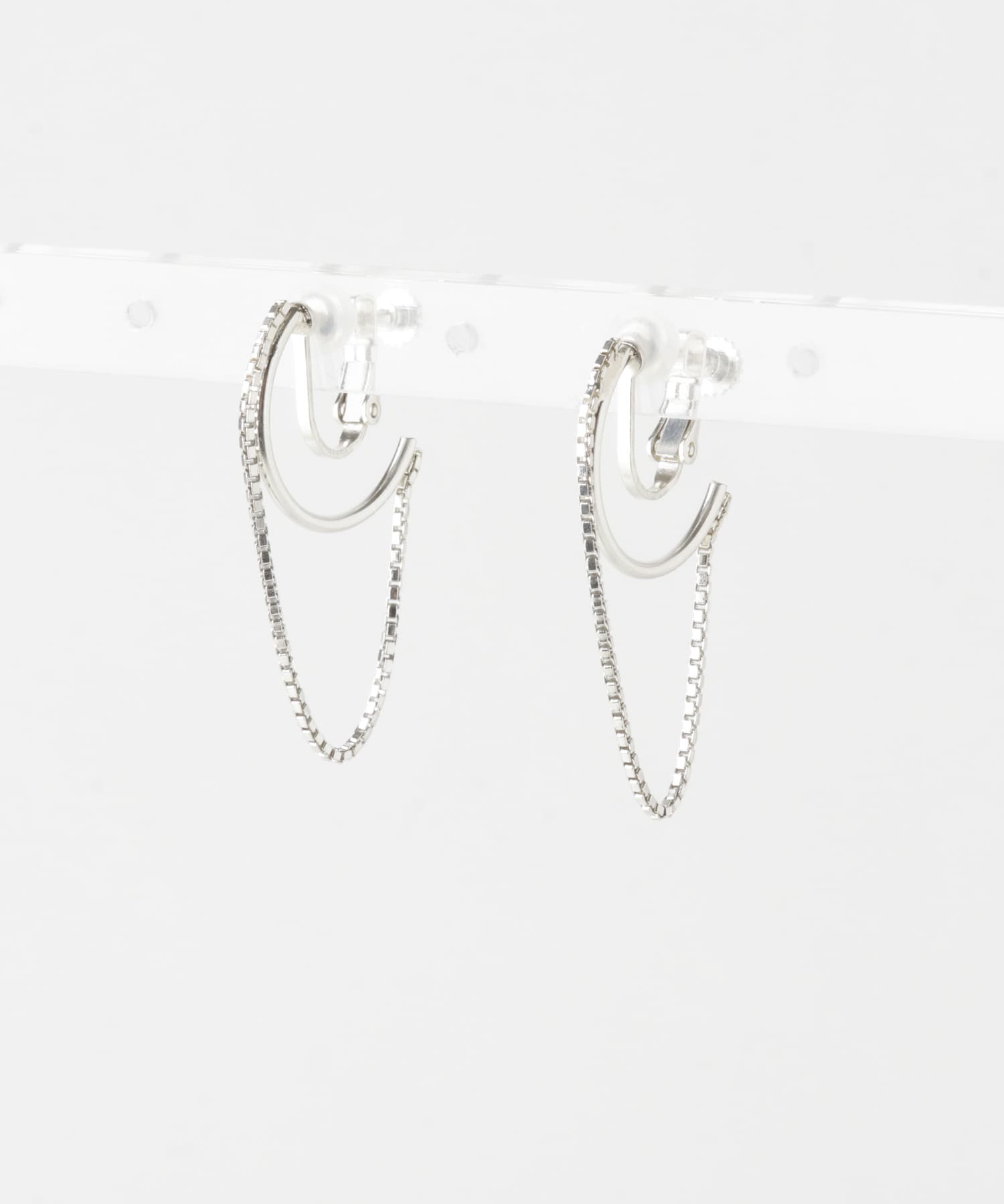 SMELLY so’　combination chain earring SLV -