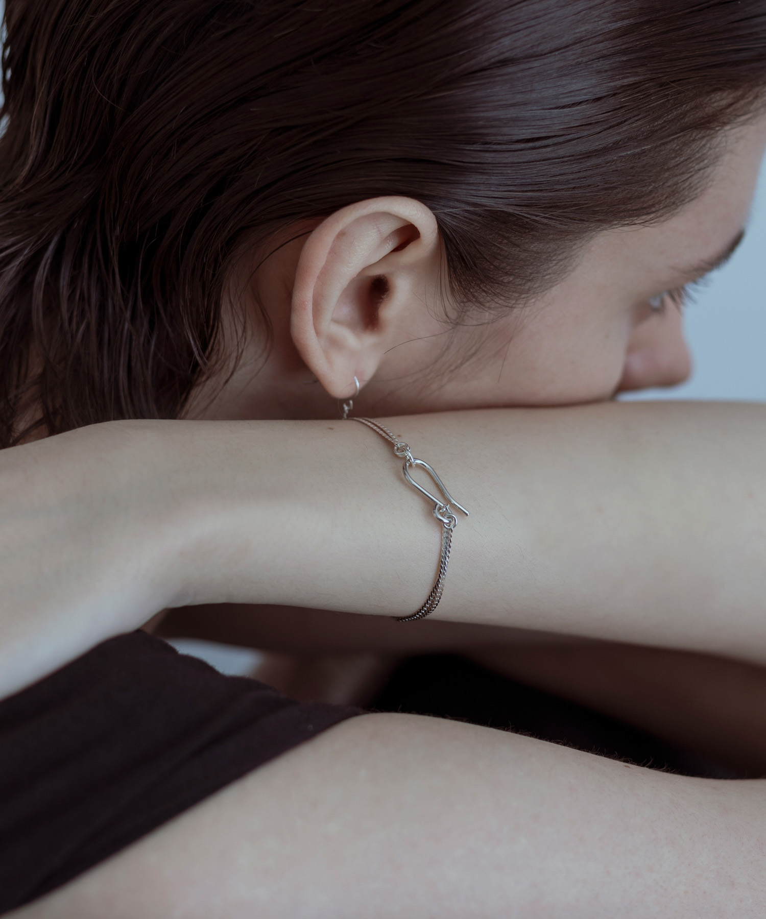 SMELLY so’　double chain bracelet SLV -