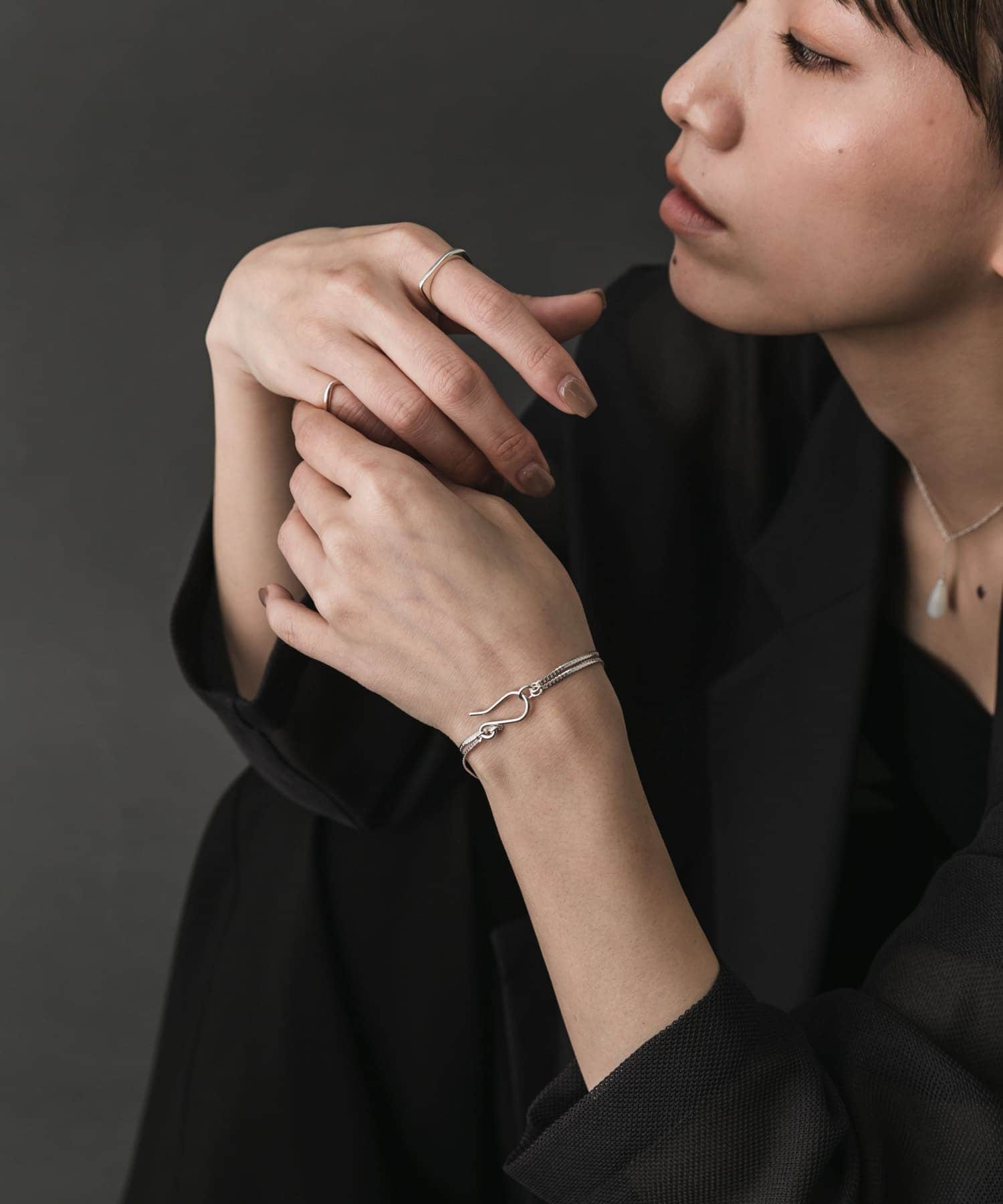 SMELLY so’　double chain bracelet SLV -