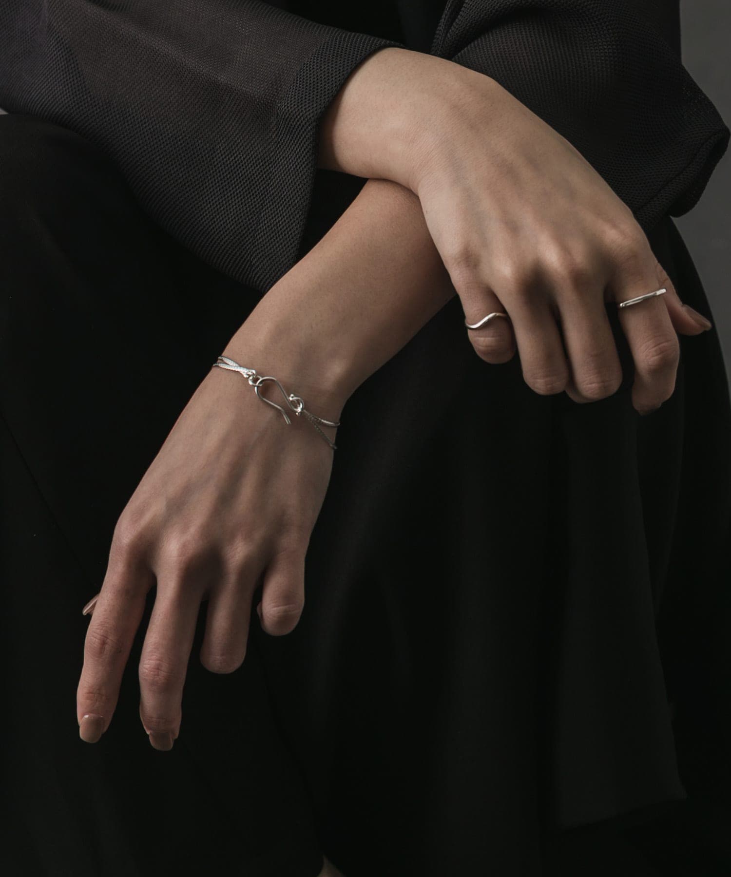 SMELLY so’　double chain bracelet SLV -