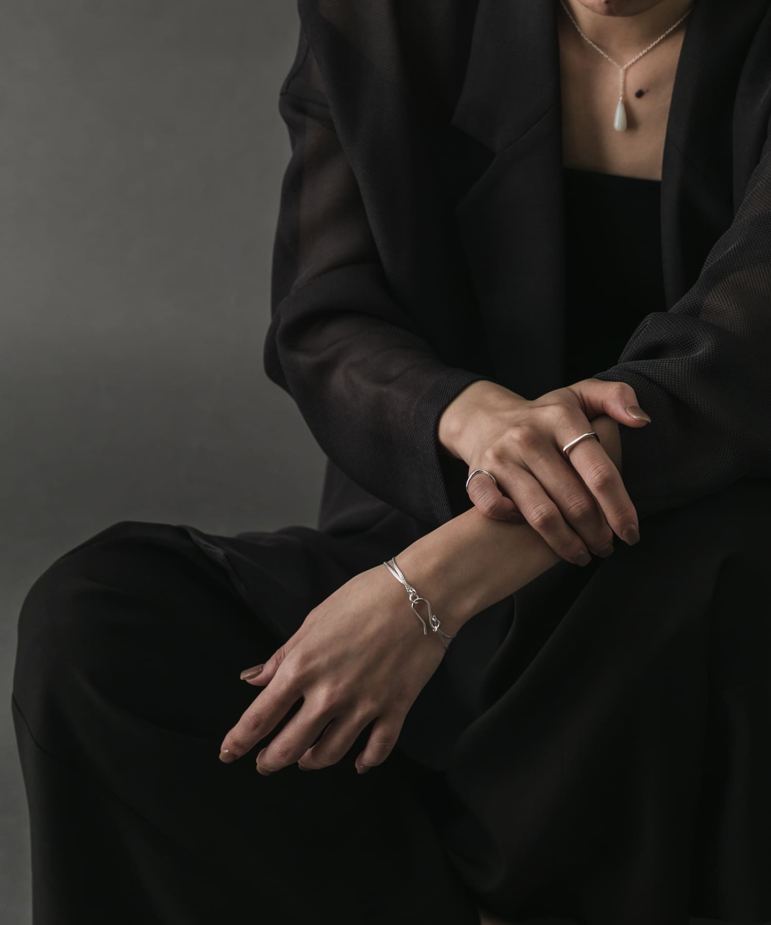 SMELLY so’　double chain bracelet SLV -