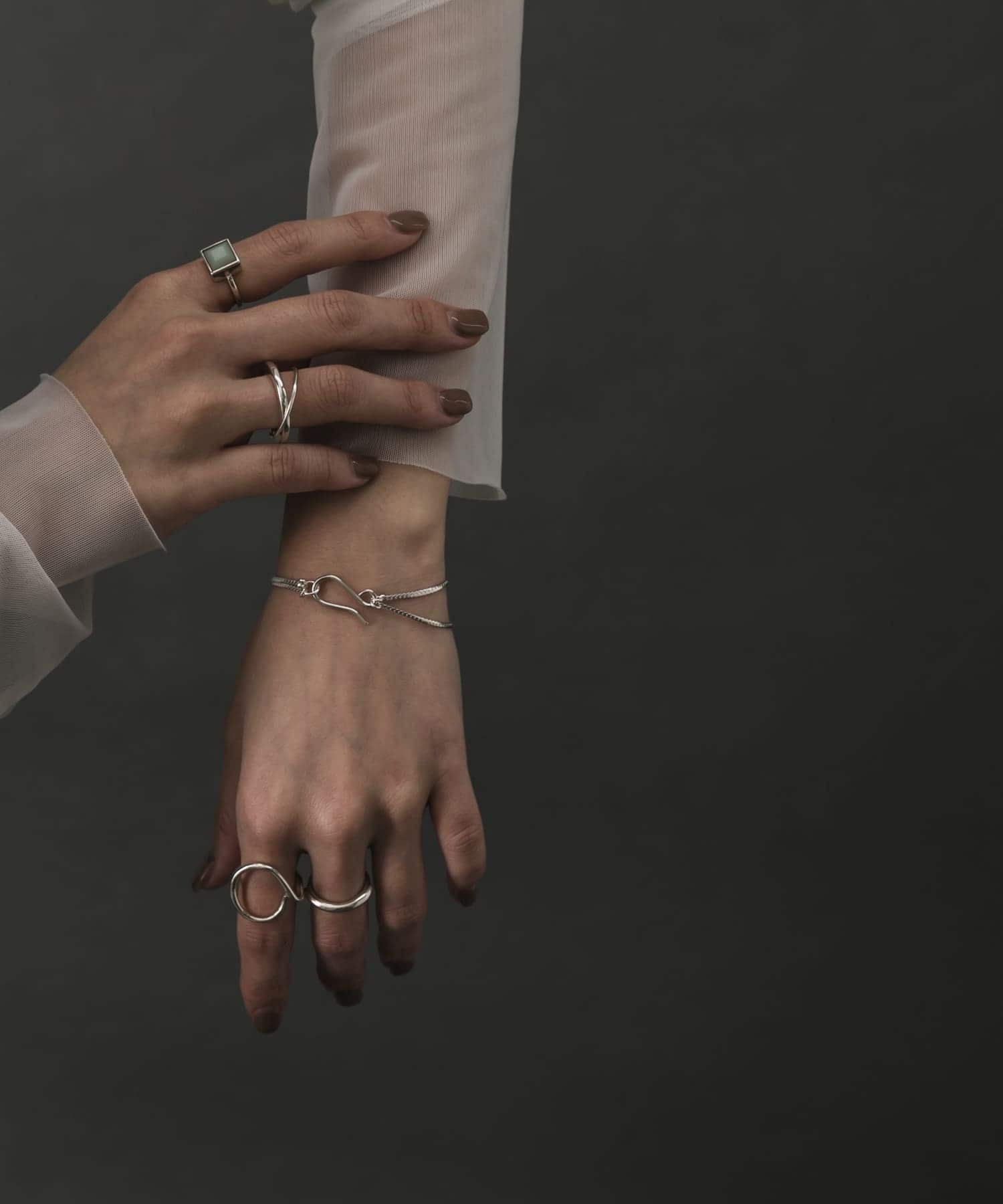 SMELLY so’　double chain bracelet SLV -