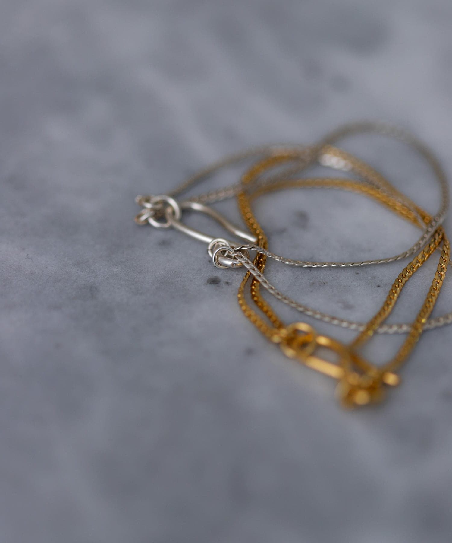 SMELLY so’　double chain bracelet SLV -