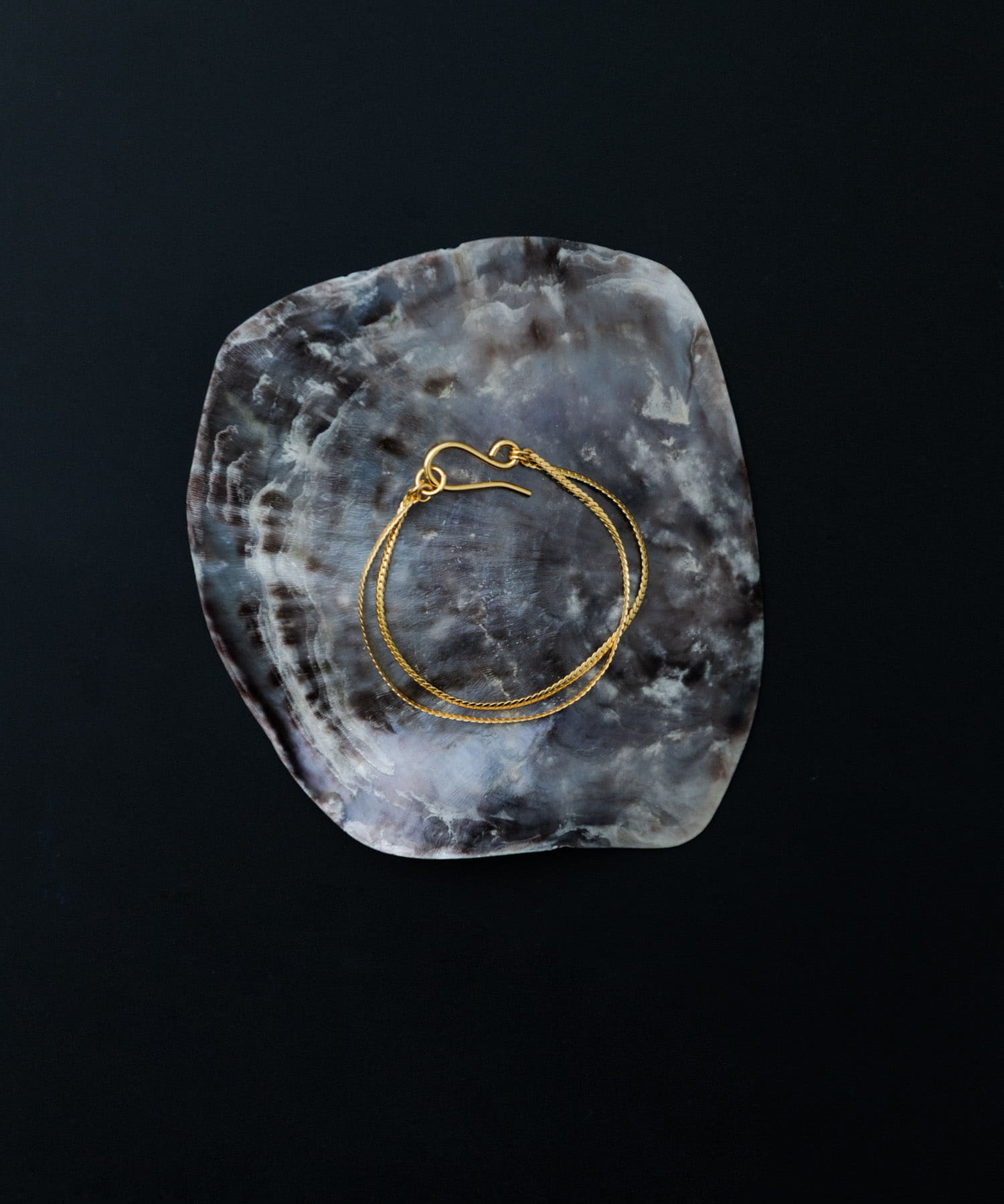 SMELLY so’　double chain bracelet GLD -