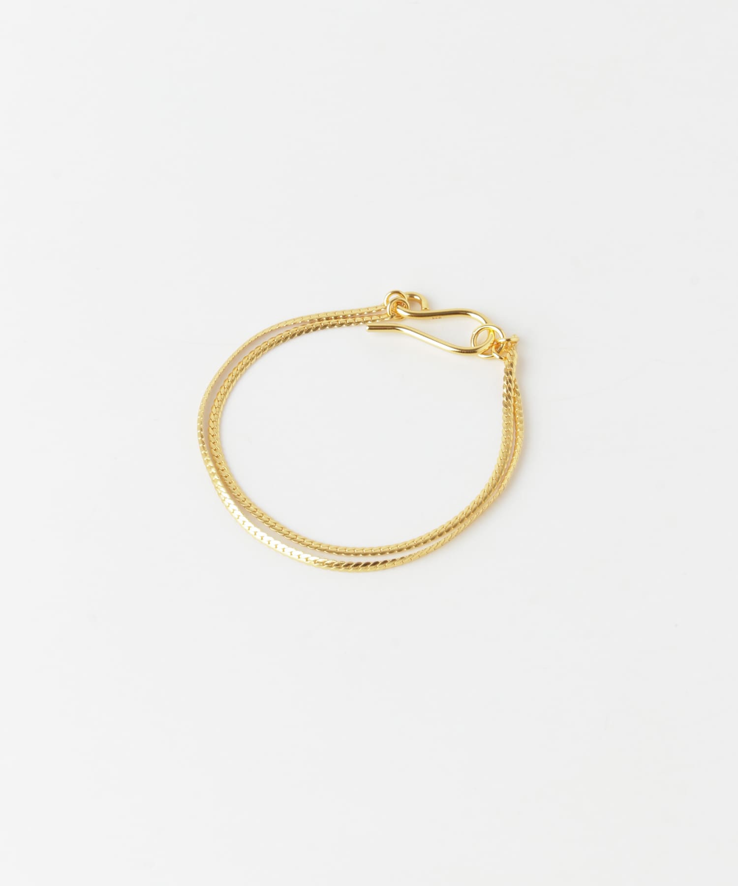 SMELLY so’　double chain bracelet GLD -