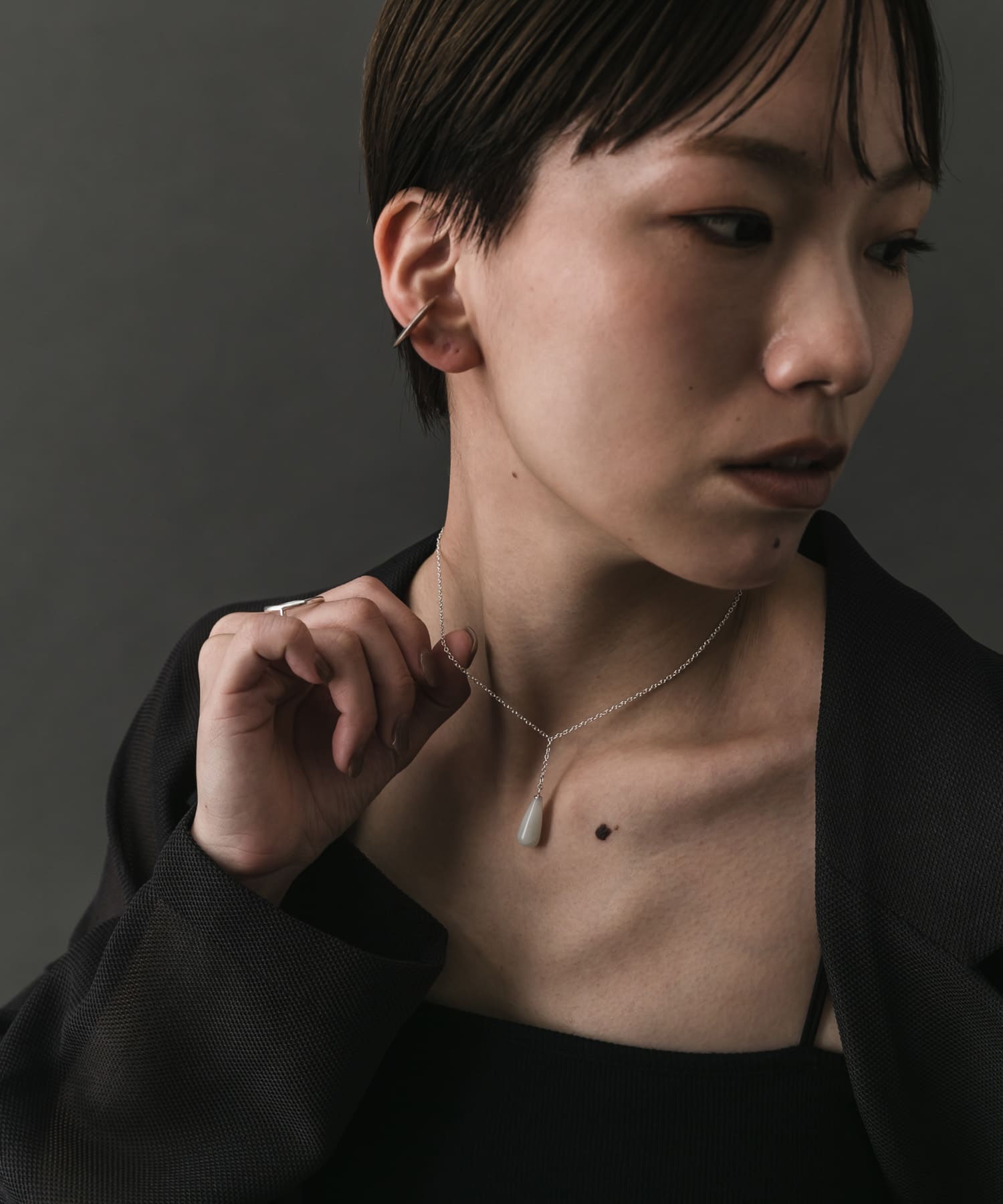 SMELLY so’　newjade  swing necklace SL/GR -