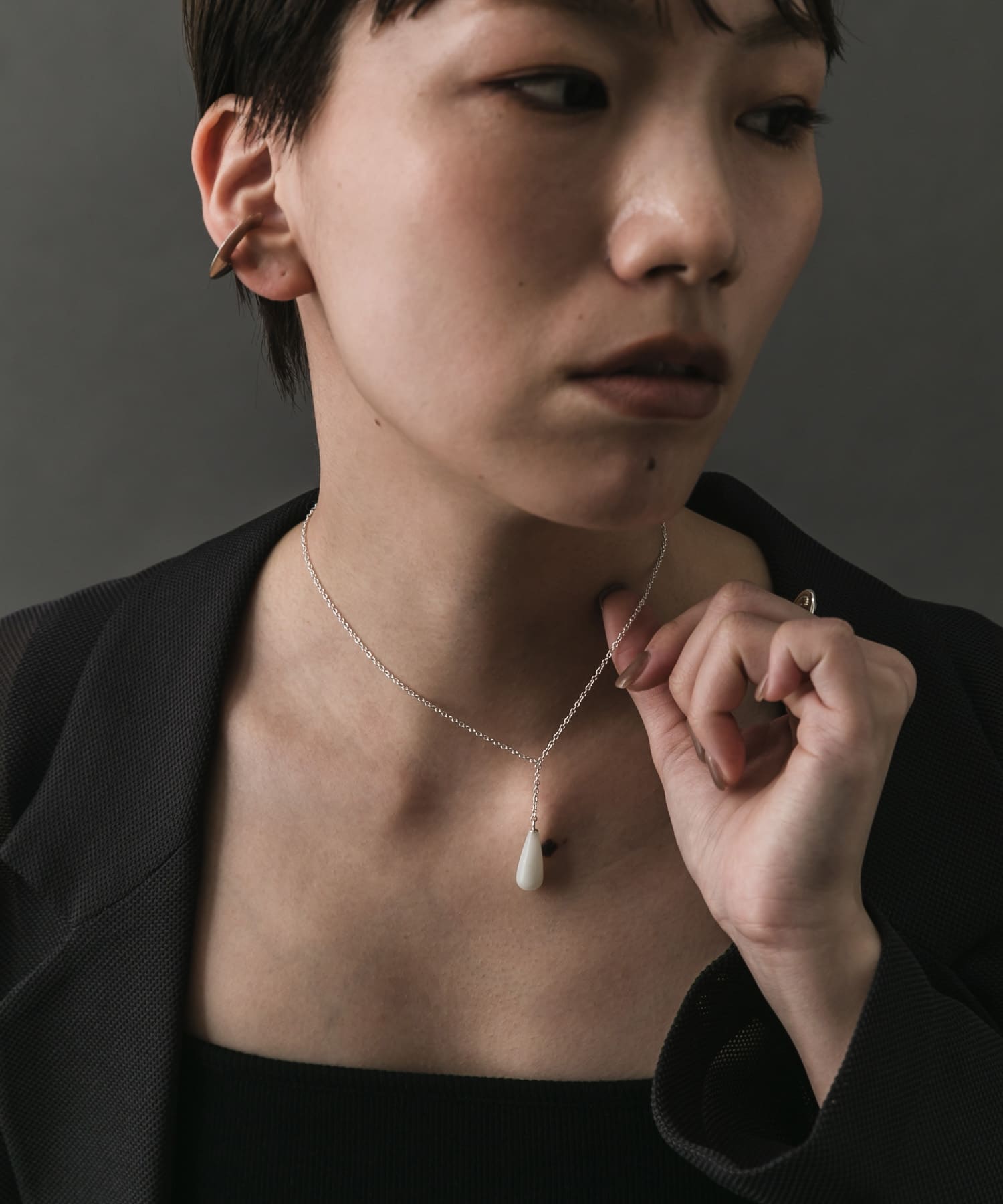 SMELLY so’　newjade  swing necklace SL/GR -