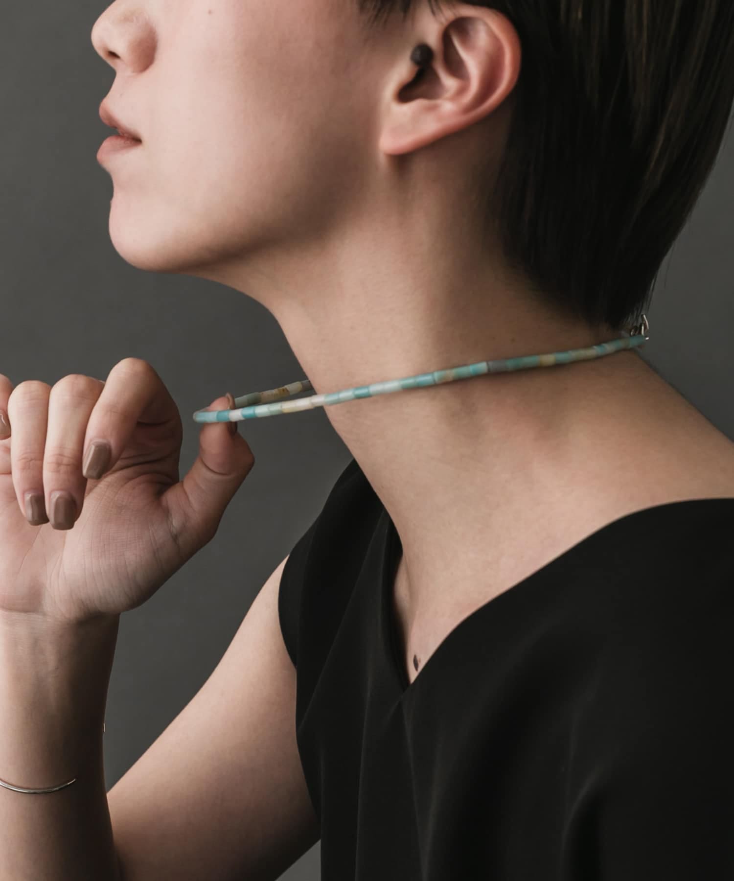 SMELLY so’　amazonite mantel necklace GRN -