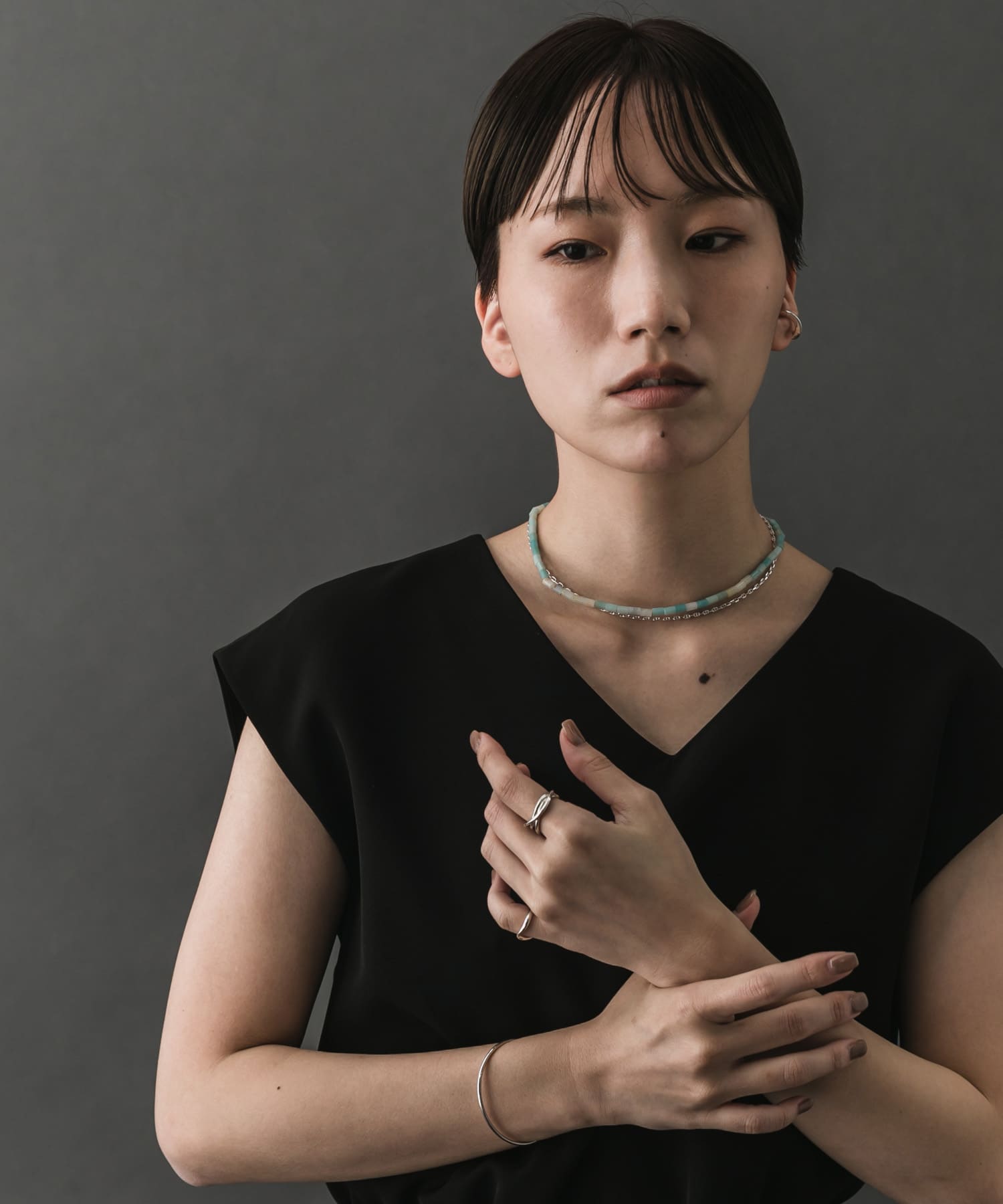 SMELLY so’　amazonite mantel necklace GRN -