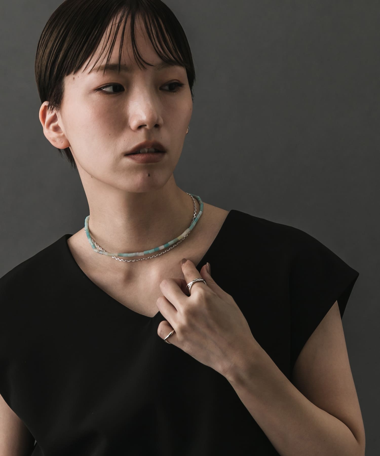 SMELLY so' amazonite mantel necklace(- GRN): アクセサリー｜URBAN