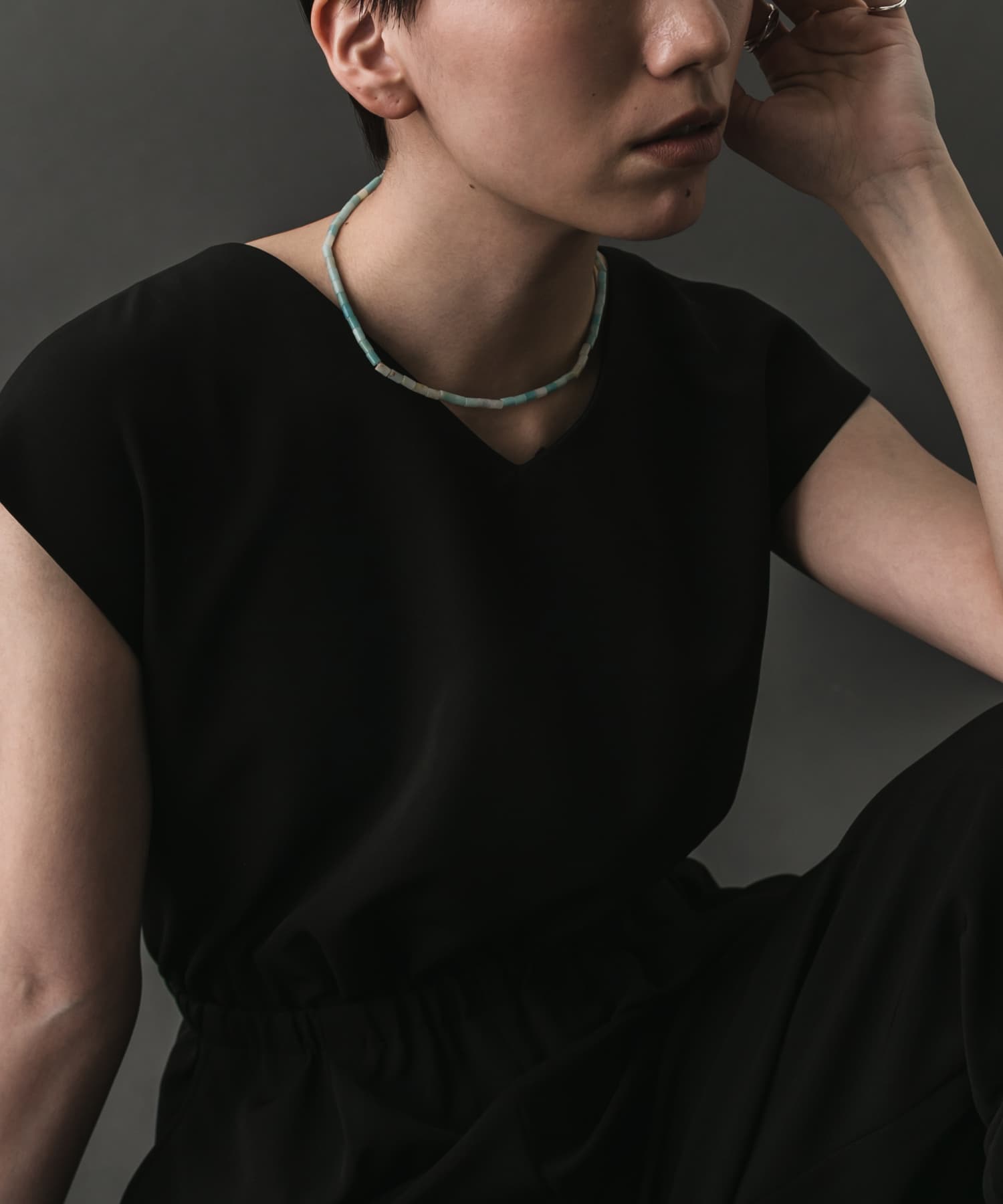 SMELLY so’　amazonite mantel necklace GRN -