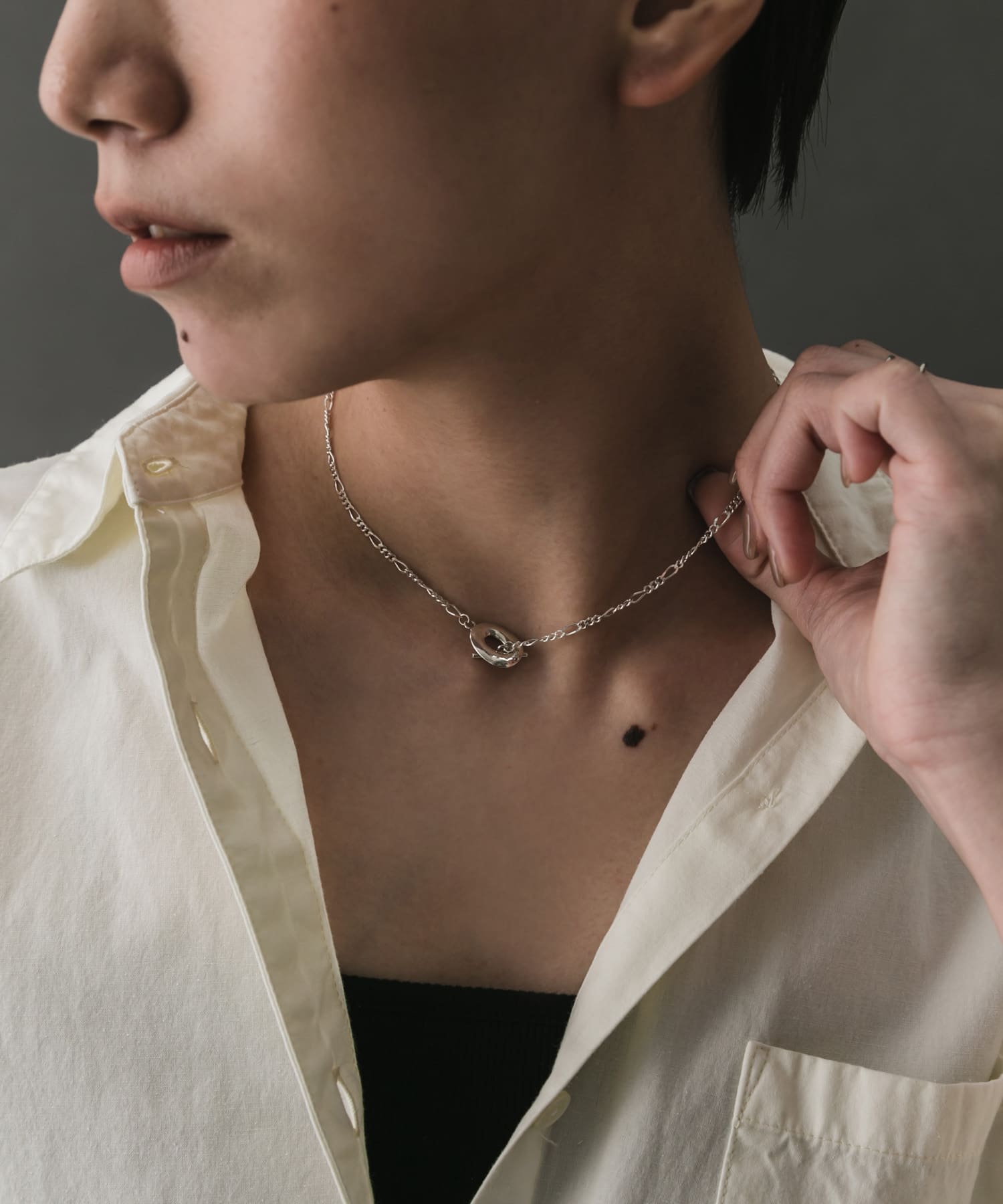 SMELLY so’　flat mantel necklace SLV -