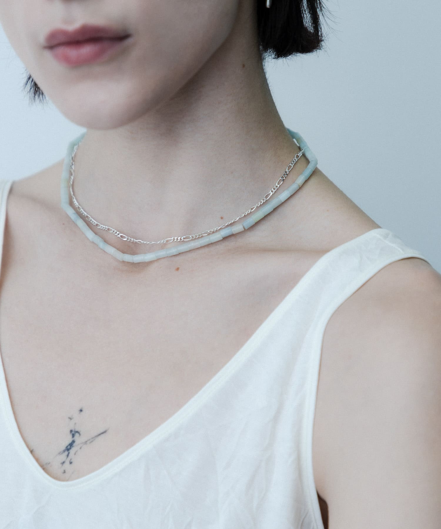 SMELLY so’　flat mantel necklace SLV -