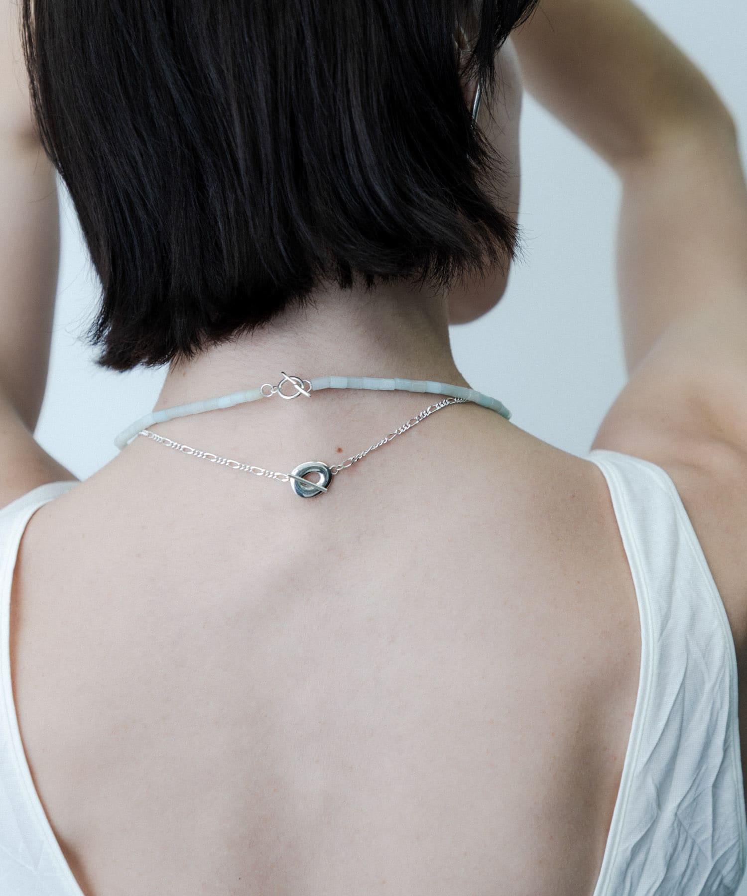 SMELLY so’　flat mantel necklace SLV -