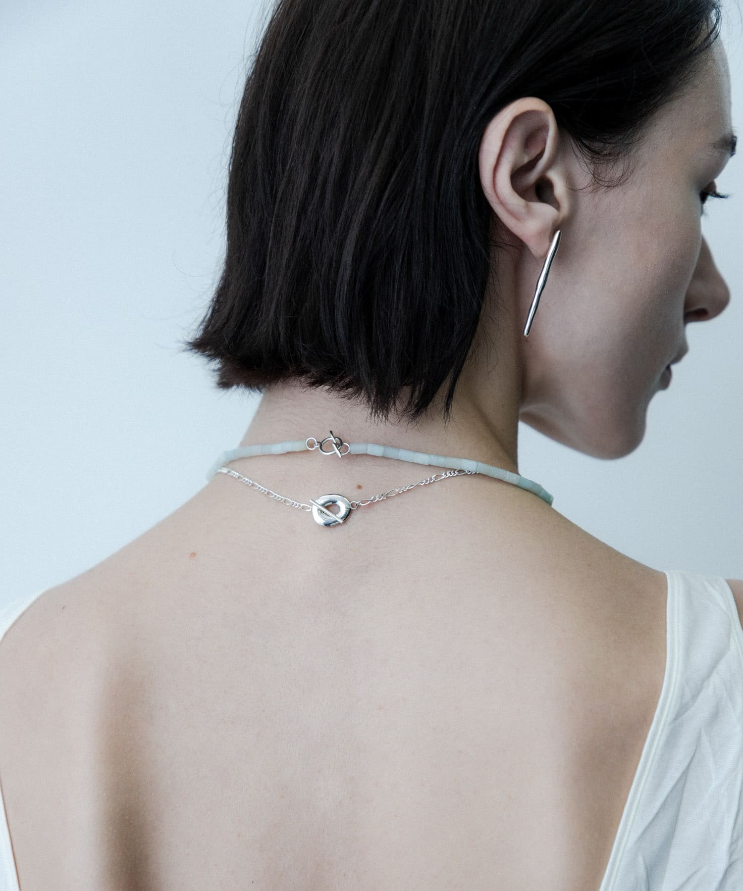 SMELLY so’　flat mantel necklace SLV -