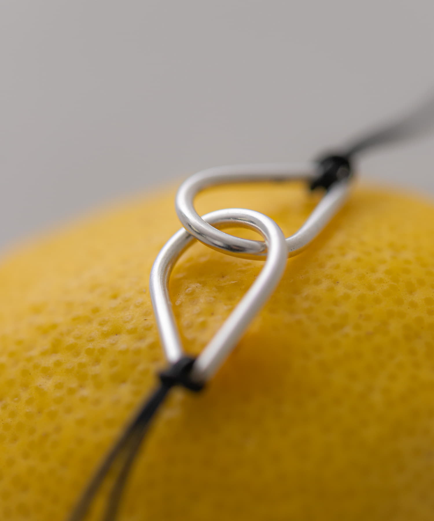 SMELLY so’　twin drop cord necklace SLV -