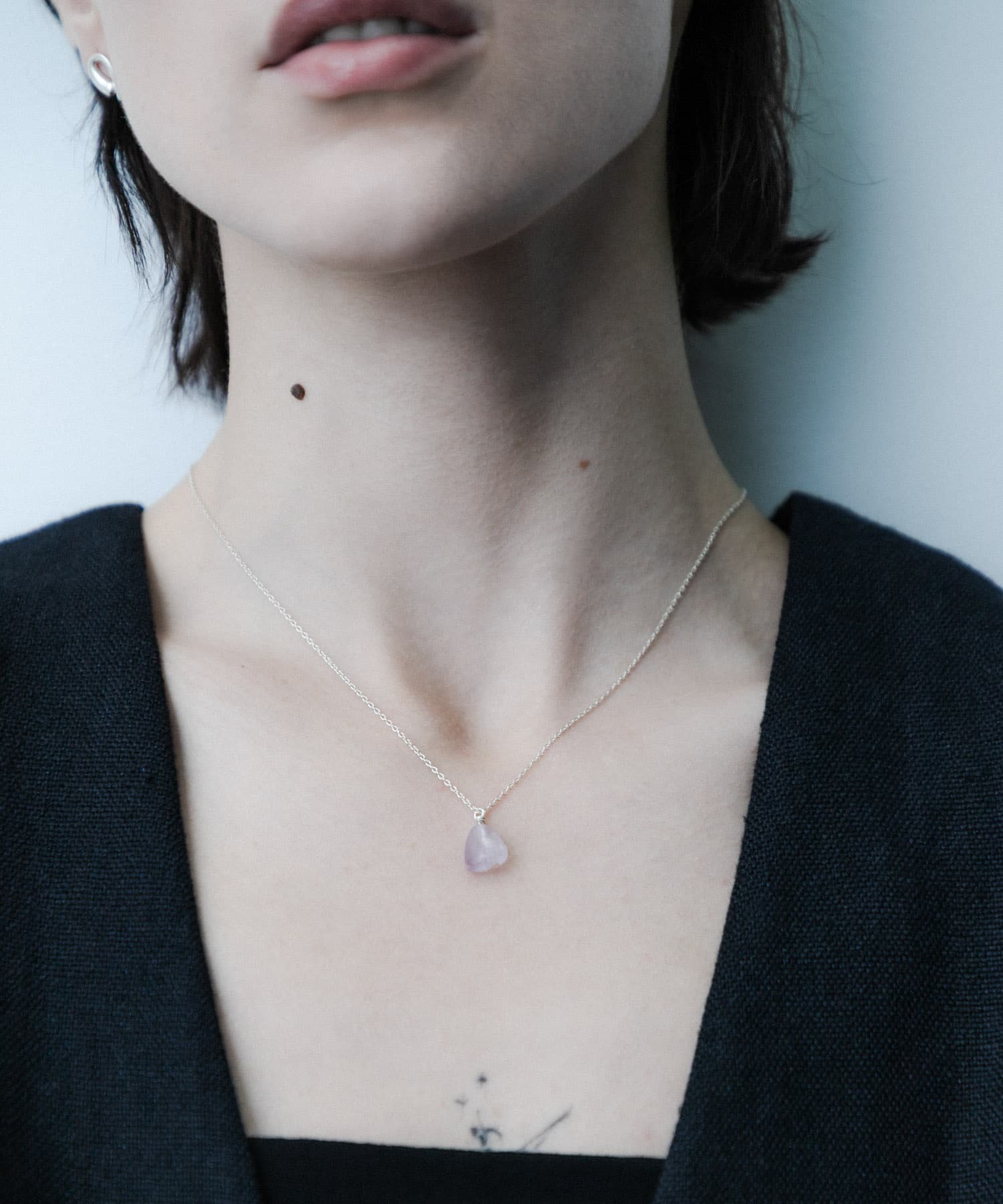 SMELLY so’　amethyst slide necklace SLV -