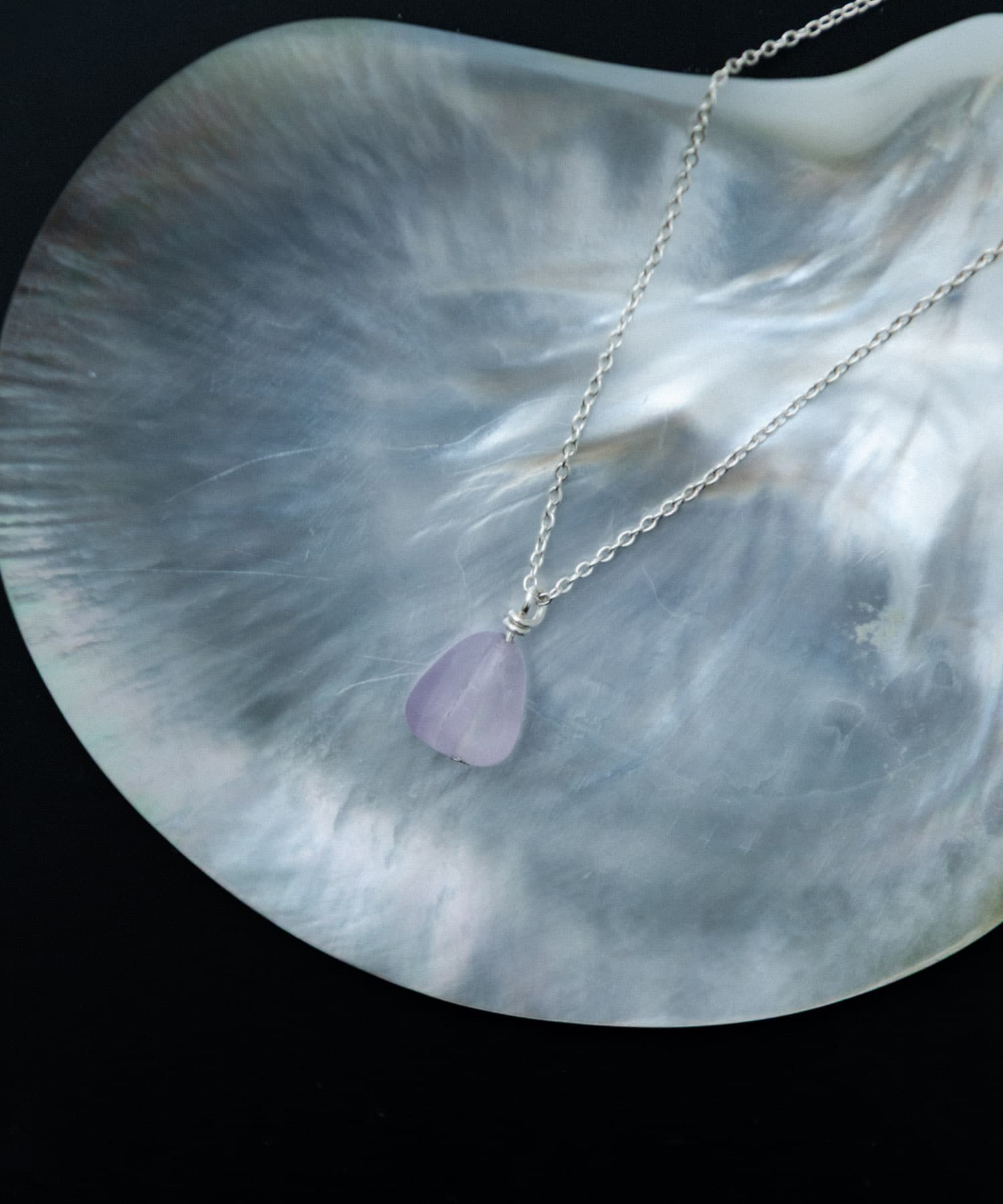 SMELLY so’　amethyst slide necklace SLV -