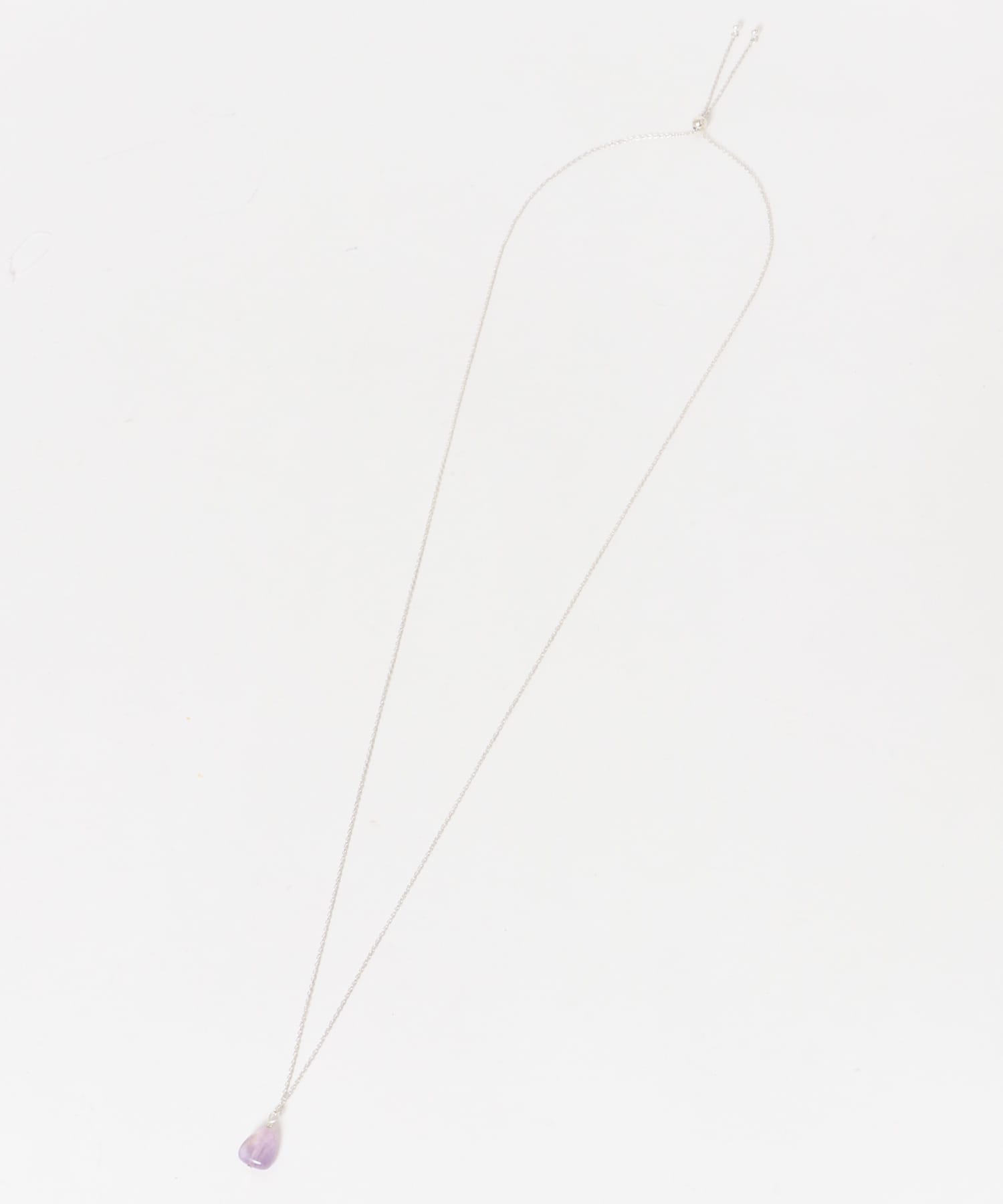 SMELLY so’　amethyst slide necklace SLV -