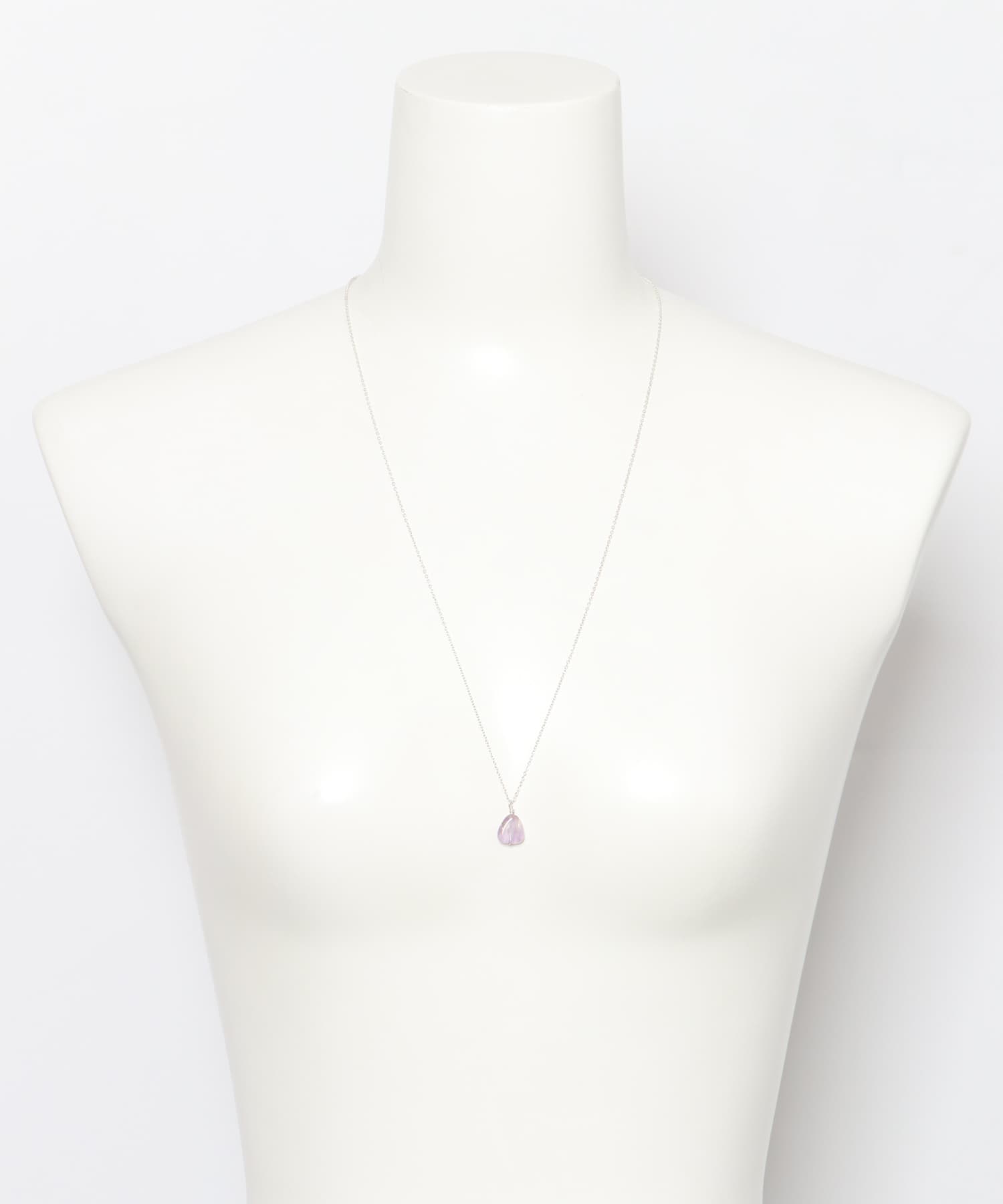 SMELLY so’　amethyst slide necklace SLV -