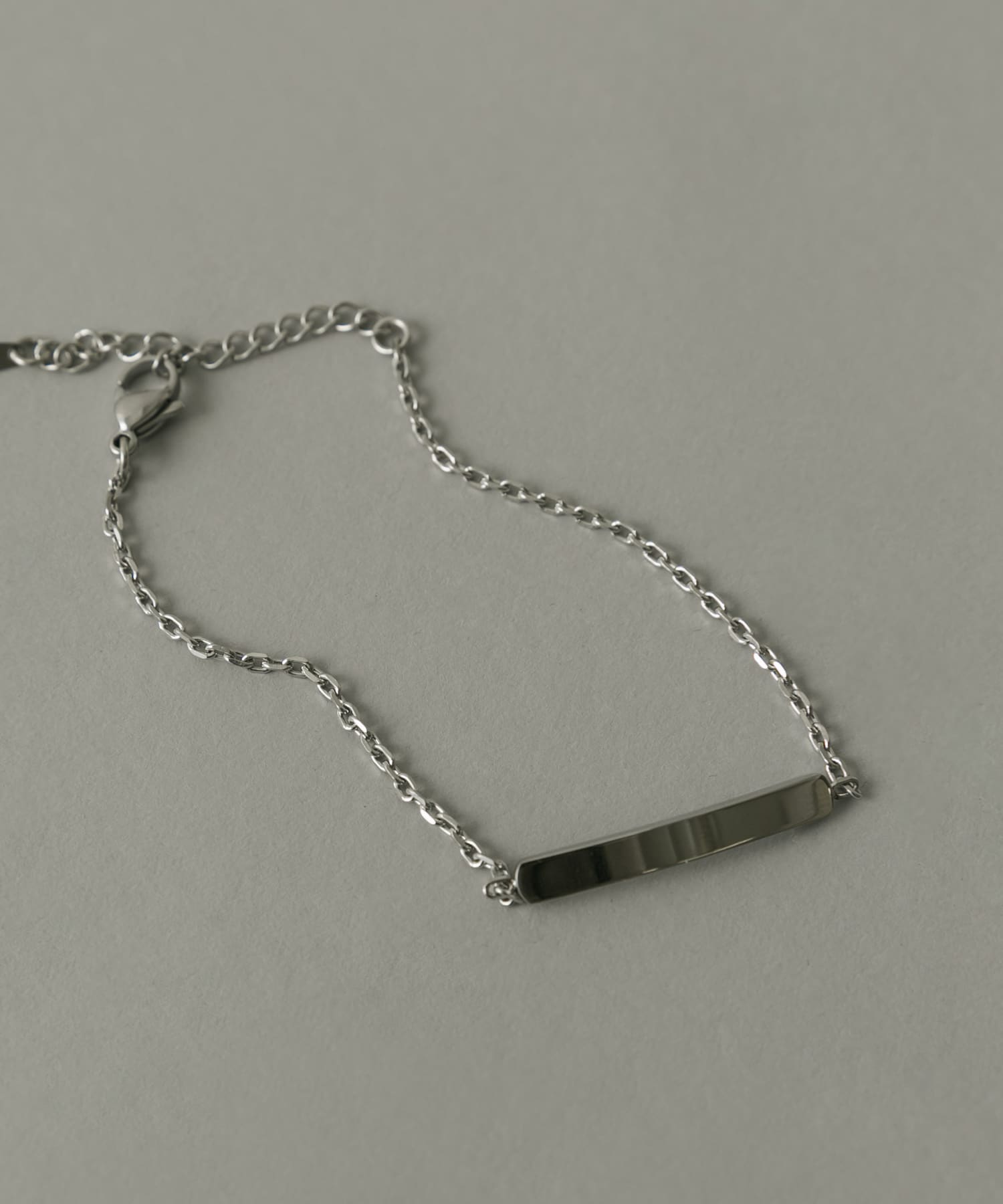 ステンレスプレートチェーンブレスレット