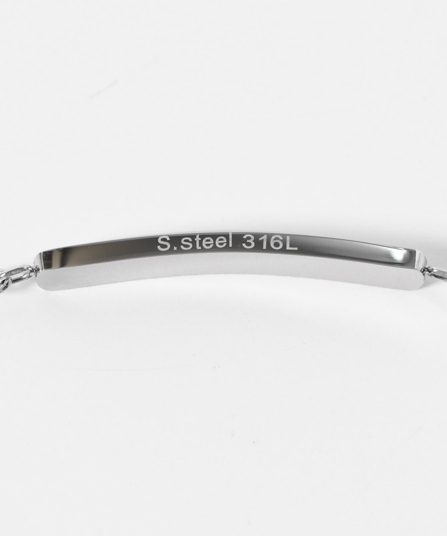 ステンレスプレートチェーンブレスレット SLV -