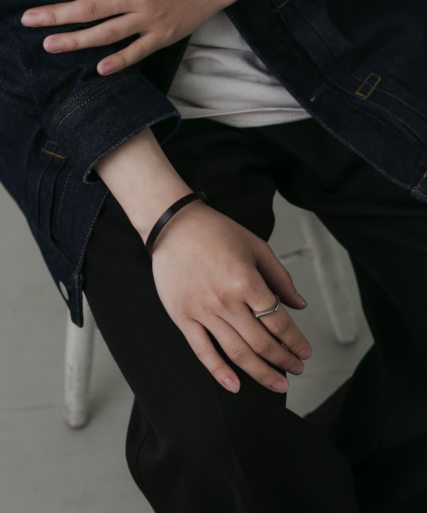 ステンレスマットバングル BLK -