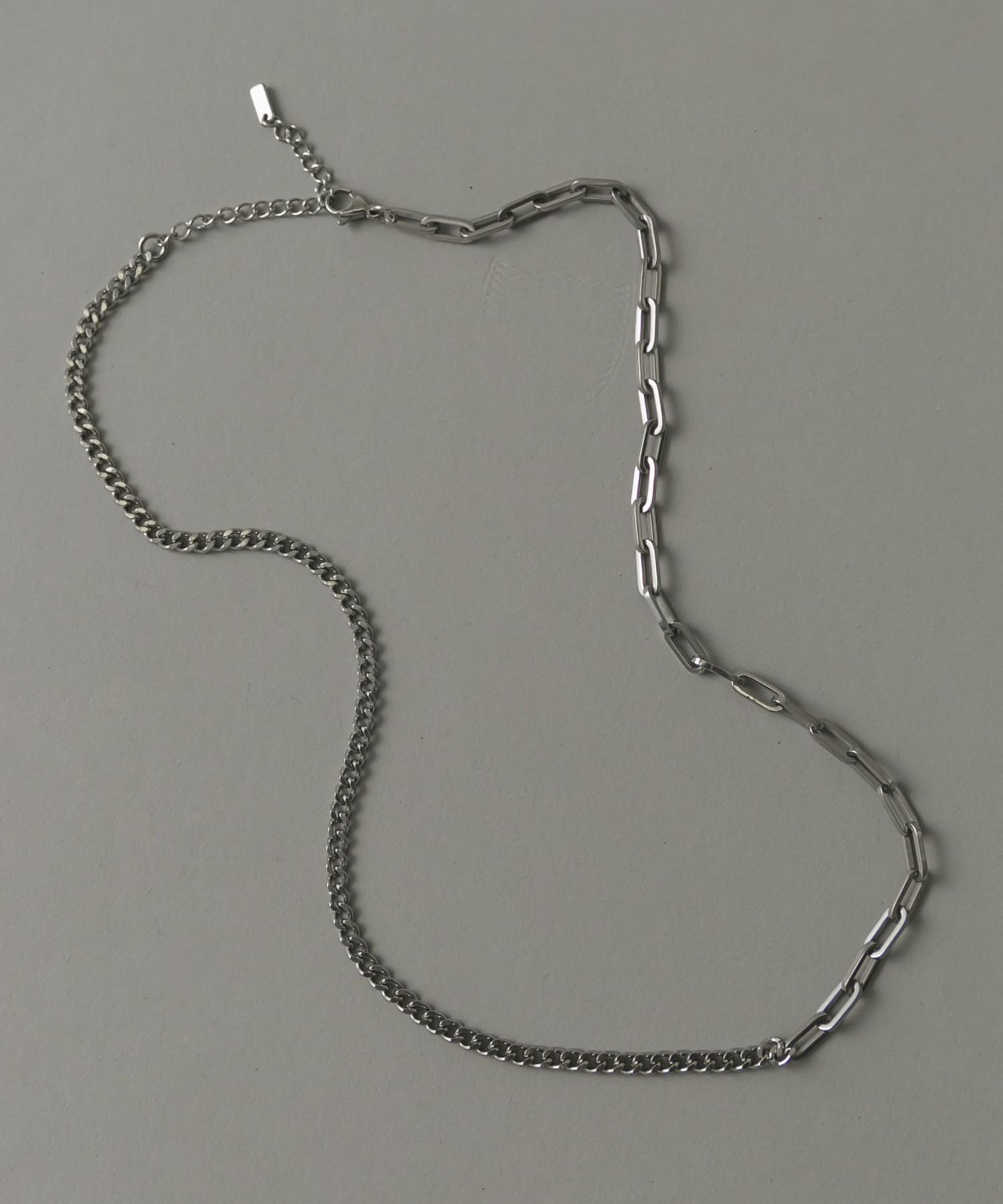 ステンレスオーバルキリカエチェーンネックレス