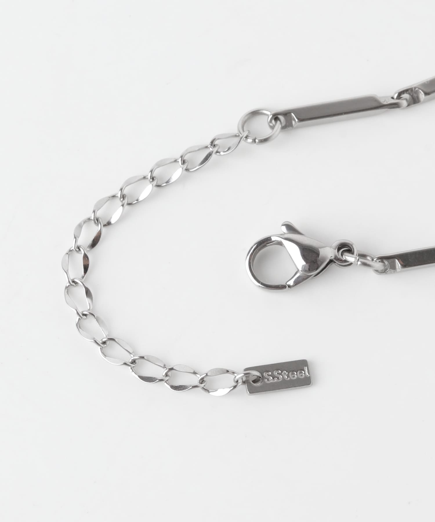 ステンレスバーチェーンネックレス SLV -
