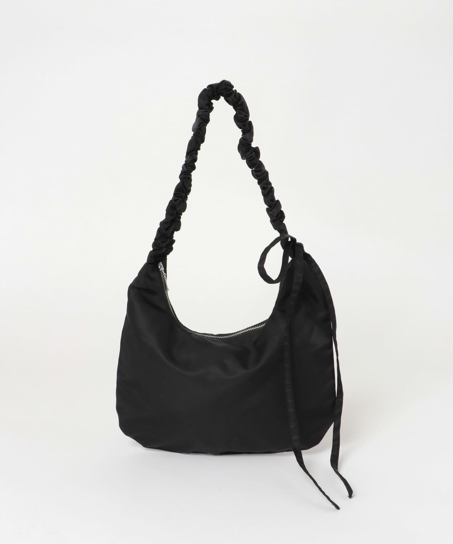 ギャザーワンハンドルバッグ BLK -