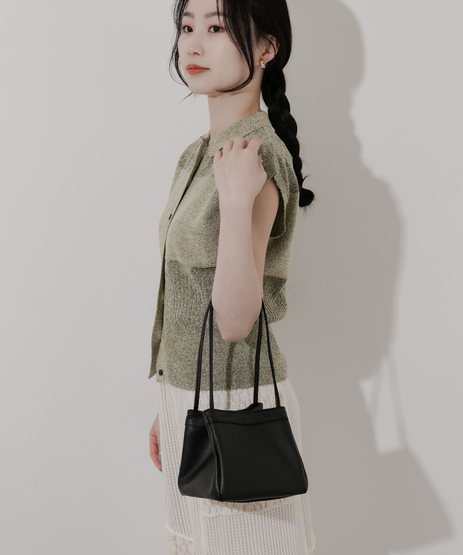 スクエアミニバッグ BLK -